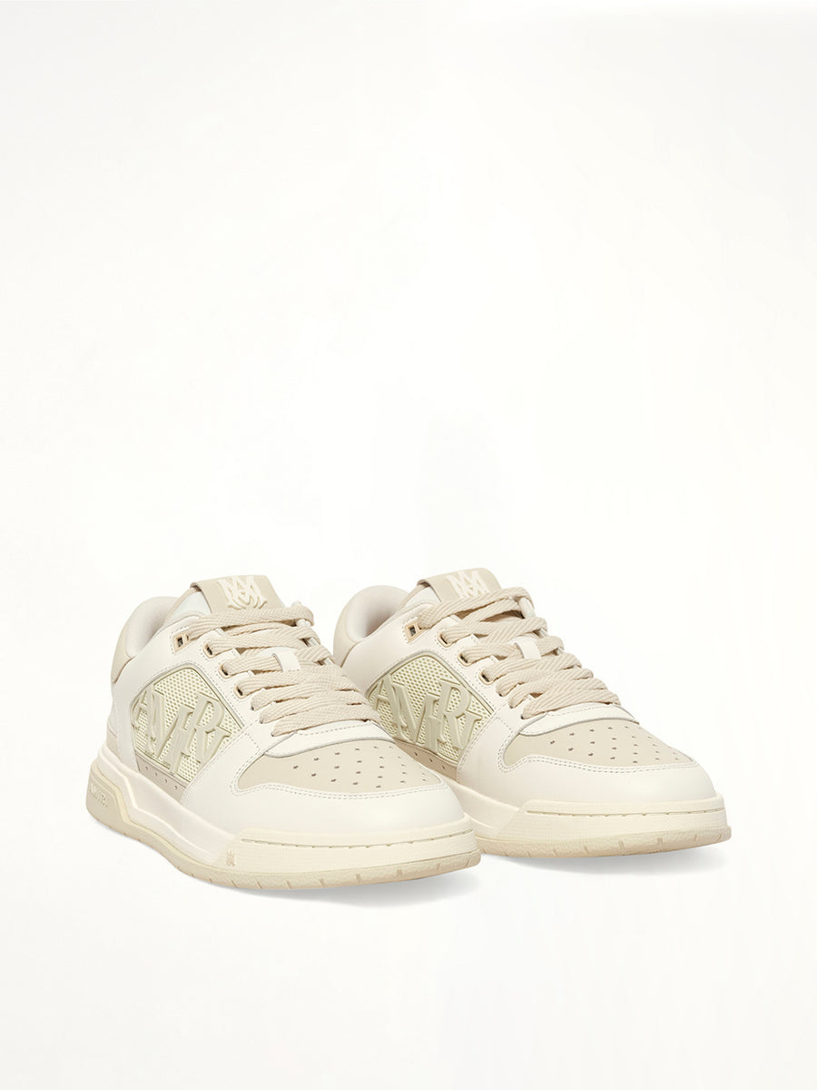 Classic Low Sneaker in White/Alabaster Front View | AMIRI