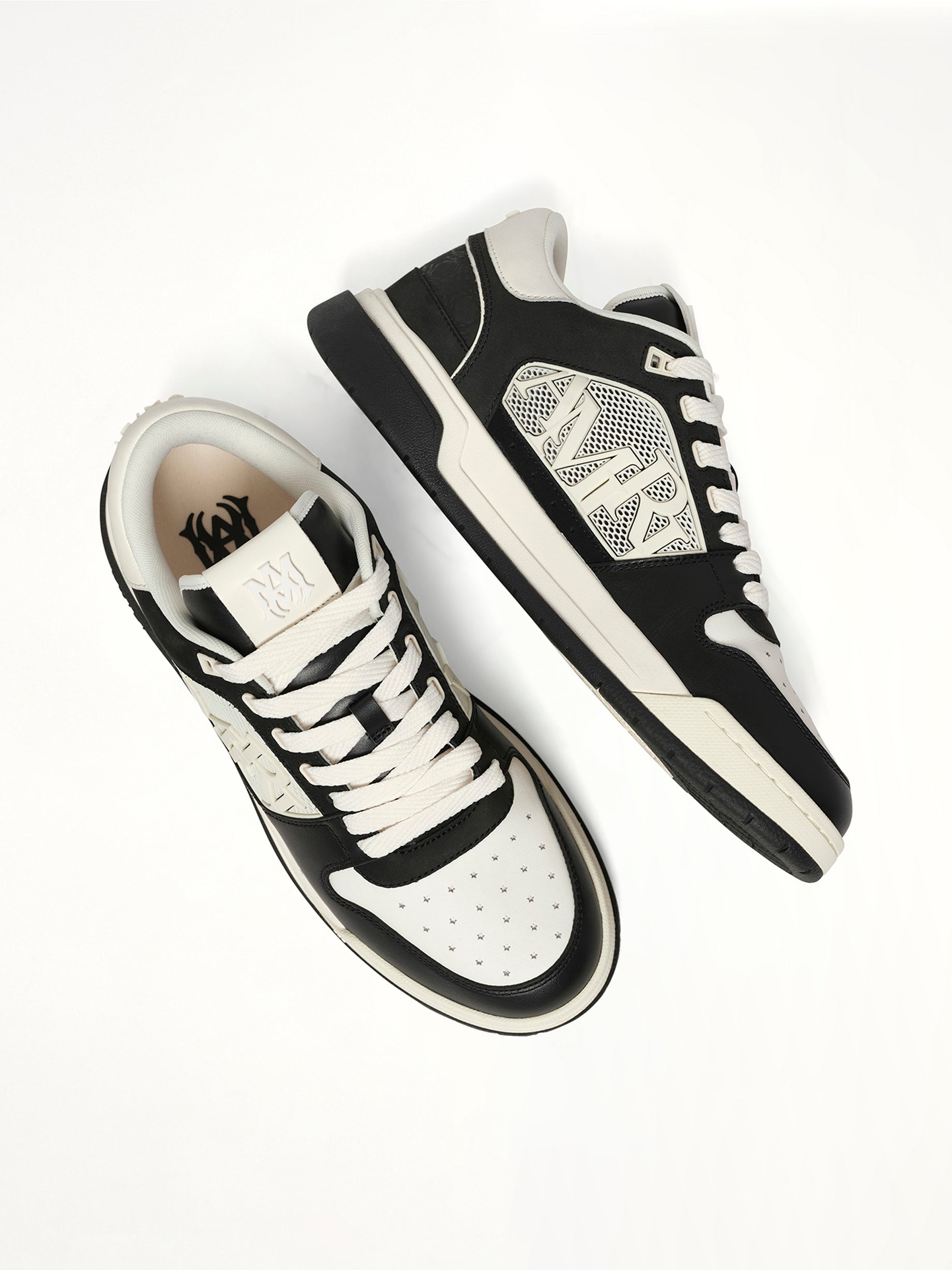 MA Quad Debossed Classic Low in Black Top View | AMIRI