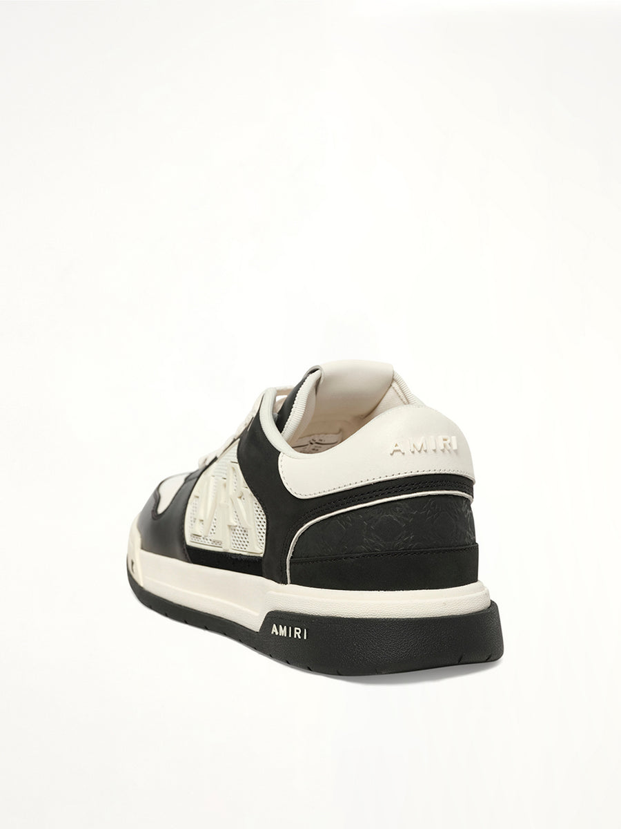 MA Quad Debossed Classic Low in Black Back View | AMIRI
