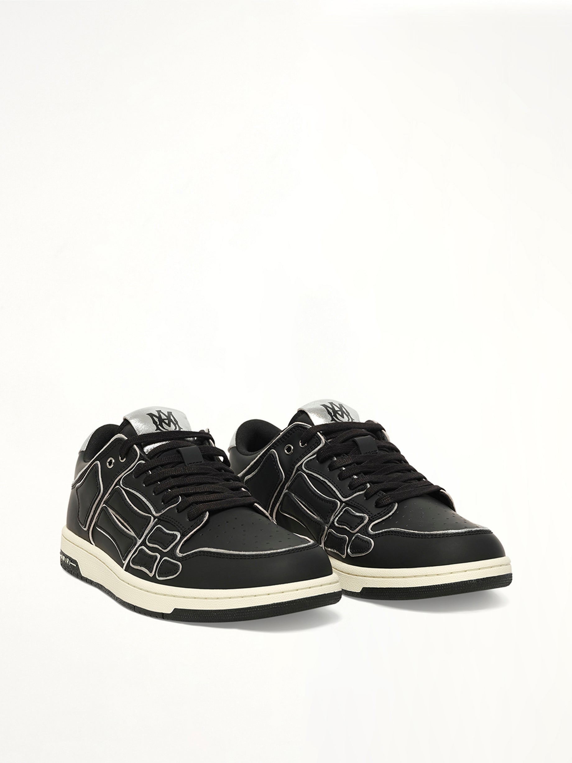Skel Top Low Contrast Sneaker in Black Front View | AMIRI
