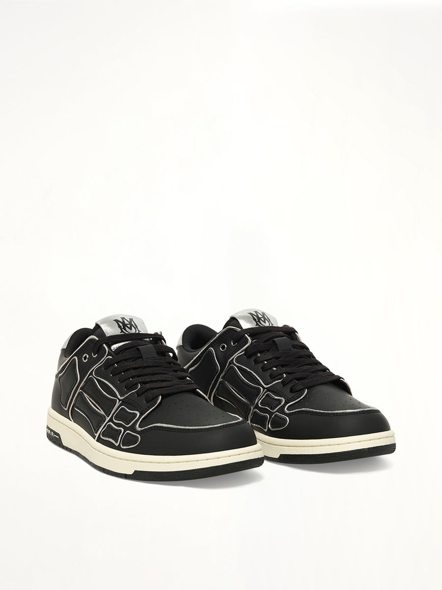 Skel Top Low Contrast Sneaker in Black Front View | AMIRI
