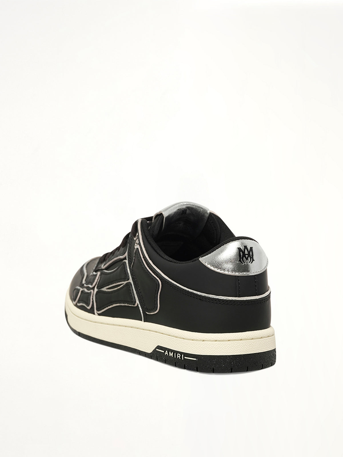 Skel Top Low Contrast Sneaker in Black Back View | AMIRI