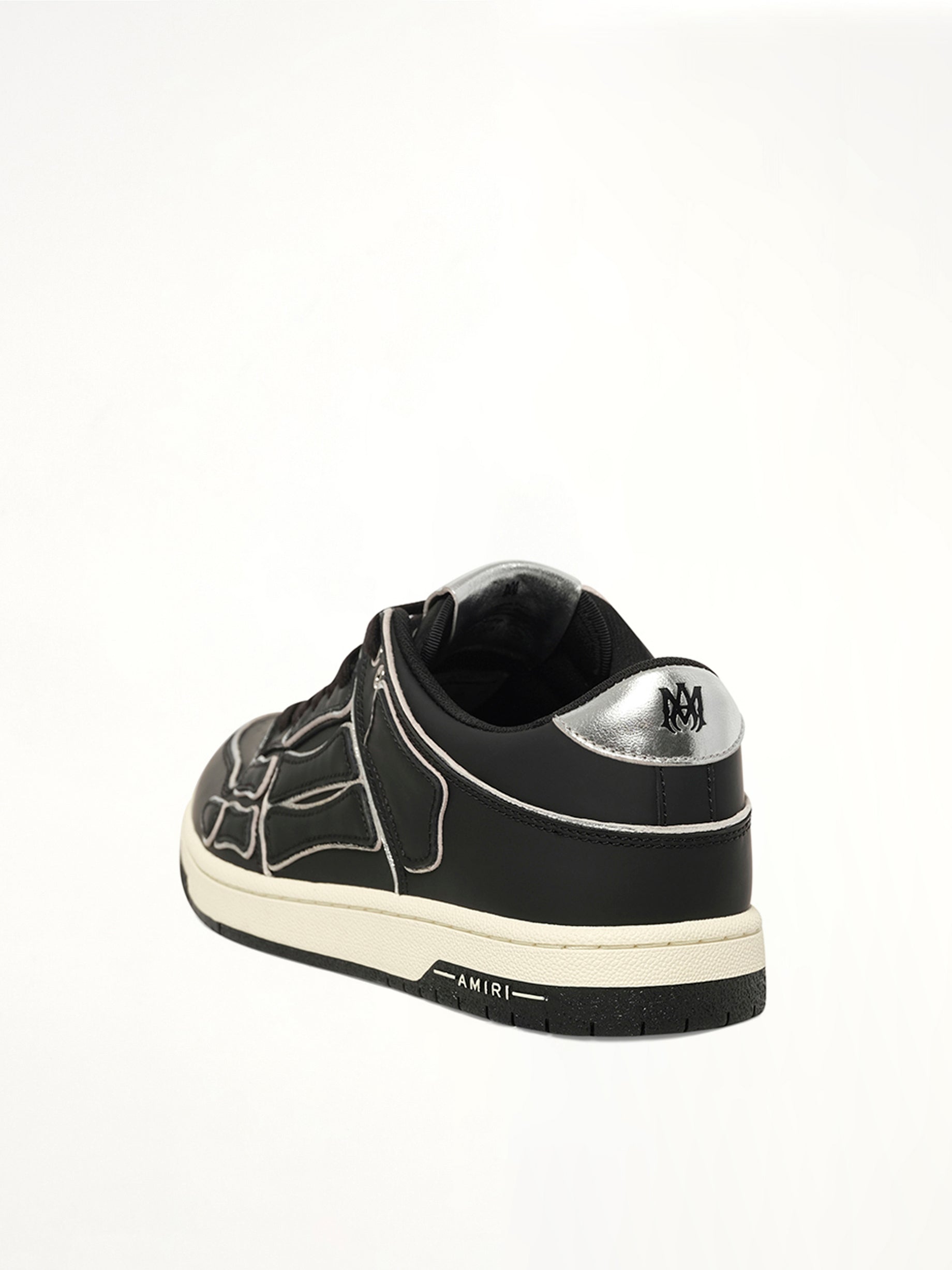 Skel Top Low Contrast Sneaker in Black Back View | AMIRI