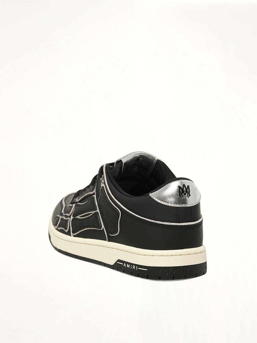 Skel Top Low Contrast Sneaker in Black Back View | AMIRI