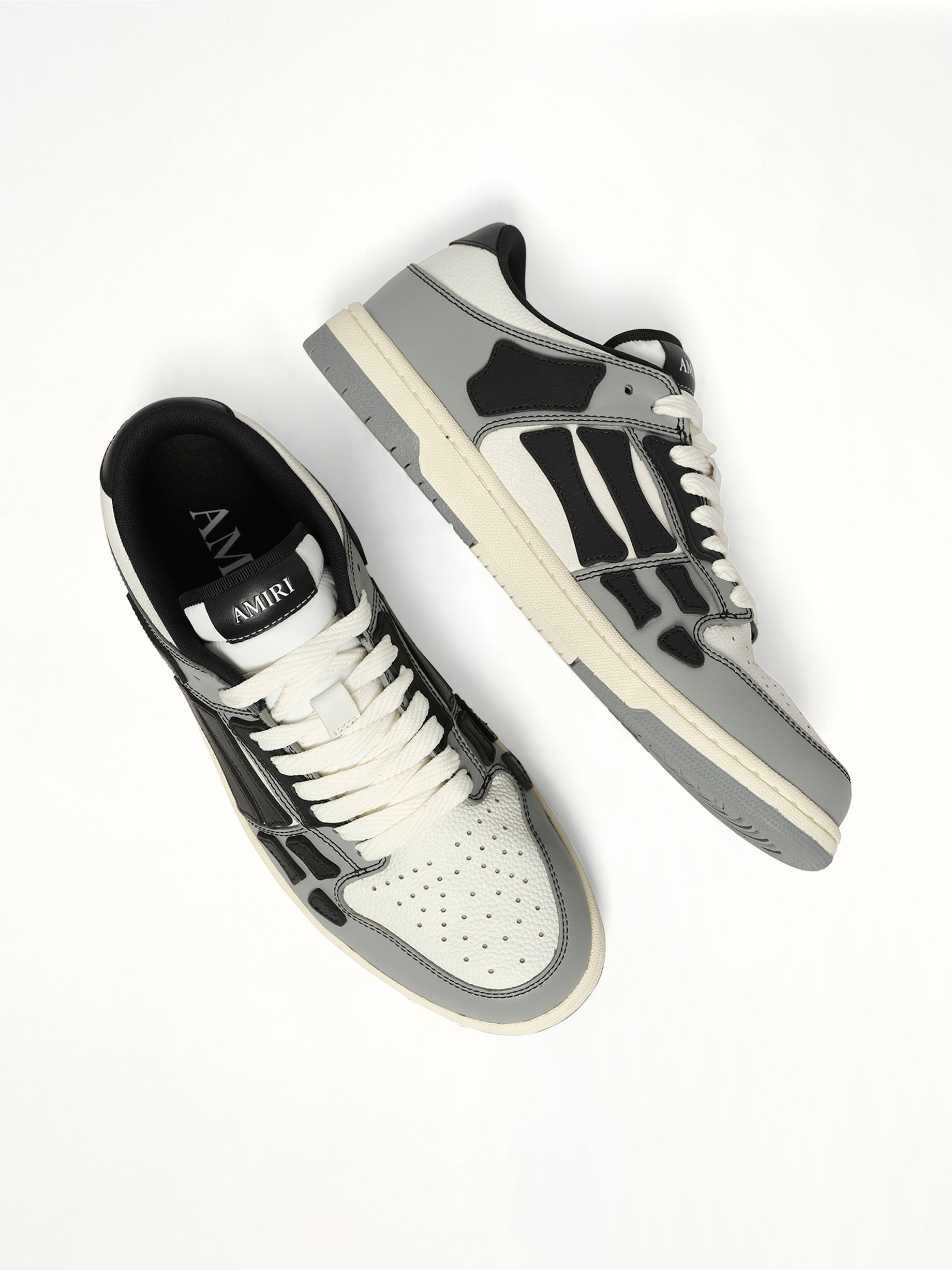 AMIRI Varsity Skel Top Low in Black Top View from MARAIS