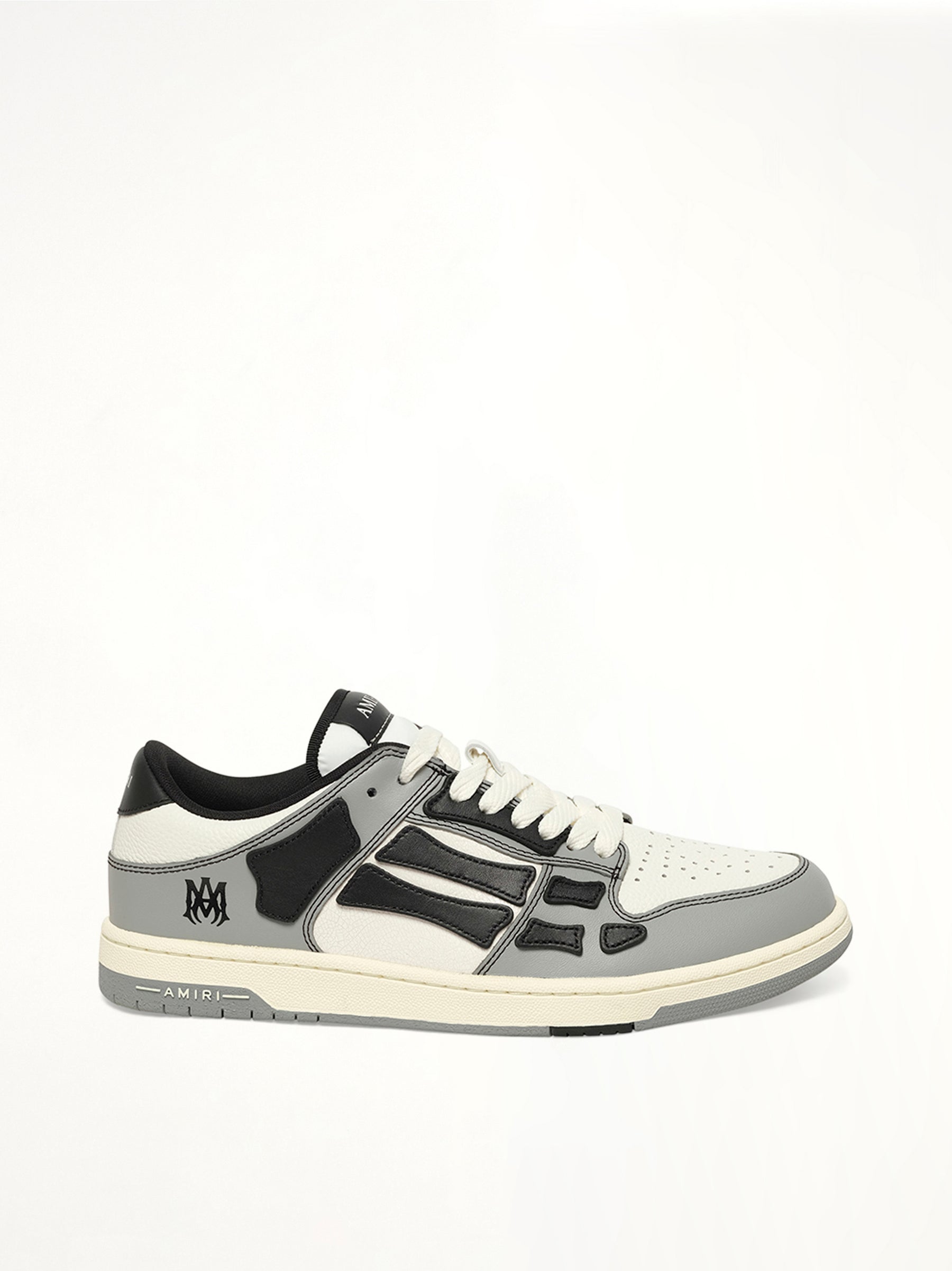 Varsity Skel Top Low in Black Side View | AMIRI