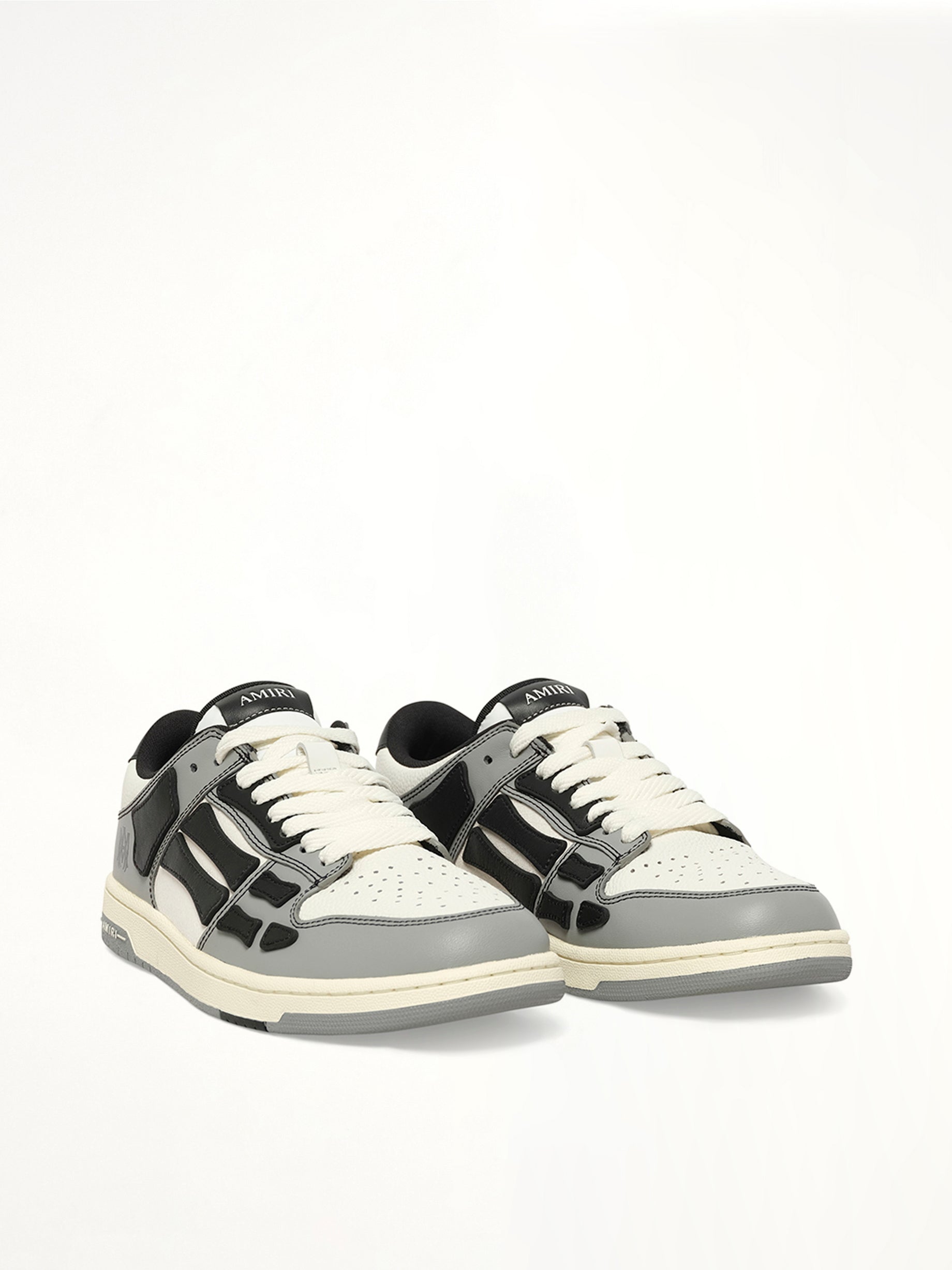 AMIRI Varsity Skel Top Low in Black Front View from MARAIS