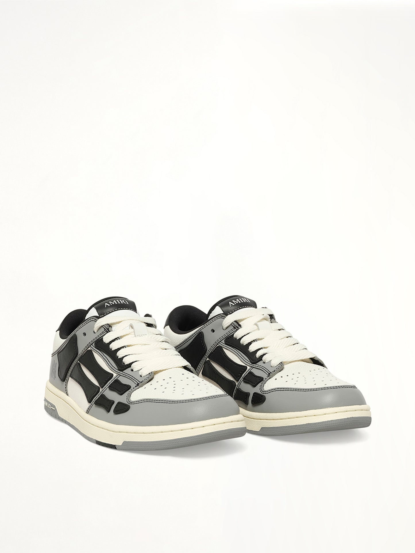 Varsity Skel Top Low in Black Front View | AMIRI