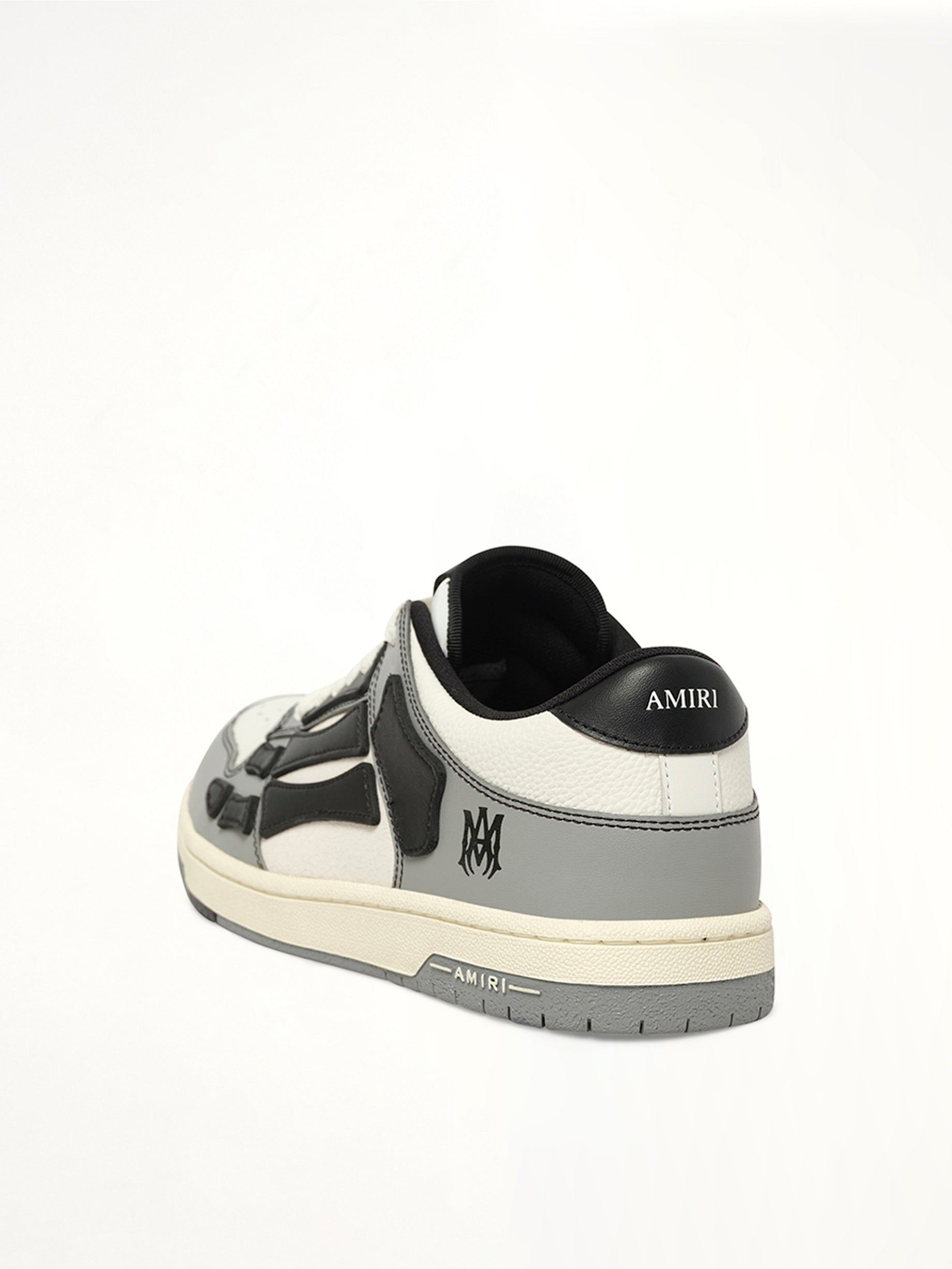 AMIRI Varsity Skel Top Low in Black Back View from MARAIS