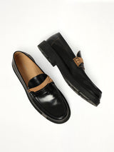Decortique Loafer in Black Top View | MAISON MARGIELA
