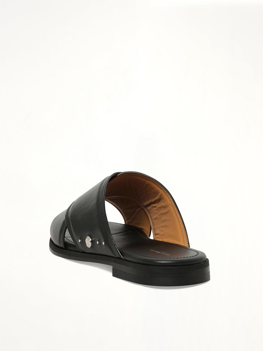 Tabi Numbers Crossed Sandal in Black Back View | MAISON MARGIELA