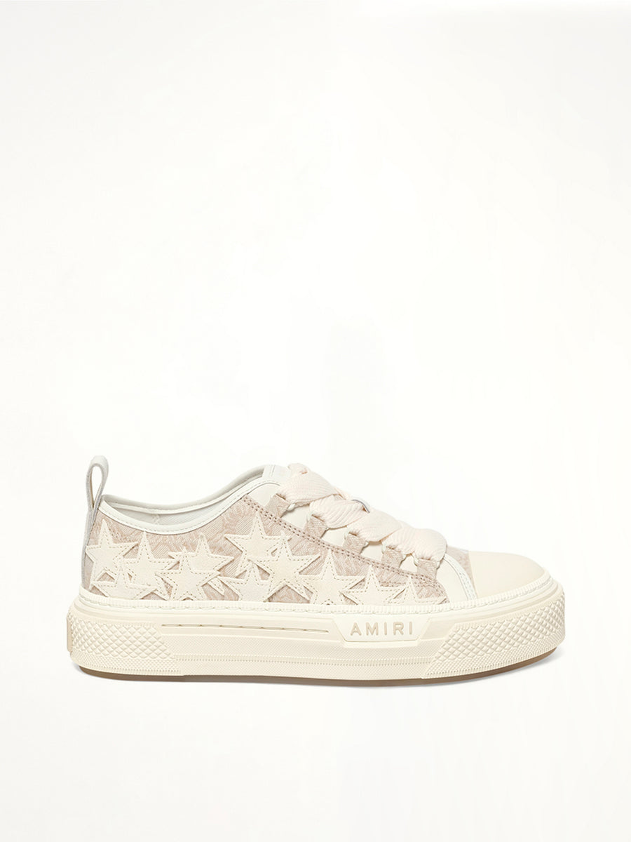MA Quad Stars Court Low in Alabaster Side View | AMIRI