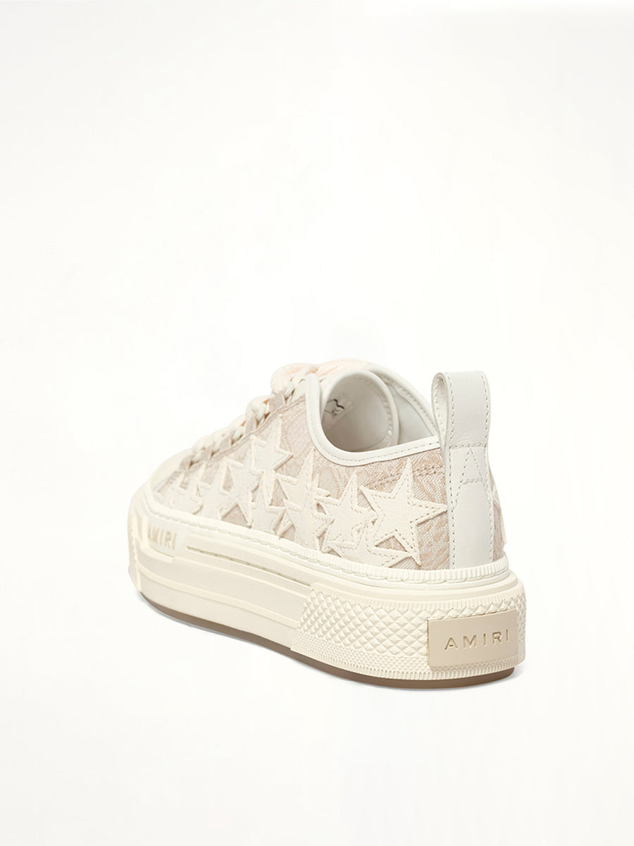 MA Quad Stars Court Low in Alabaster Back View | AMIRI