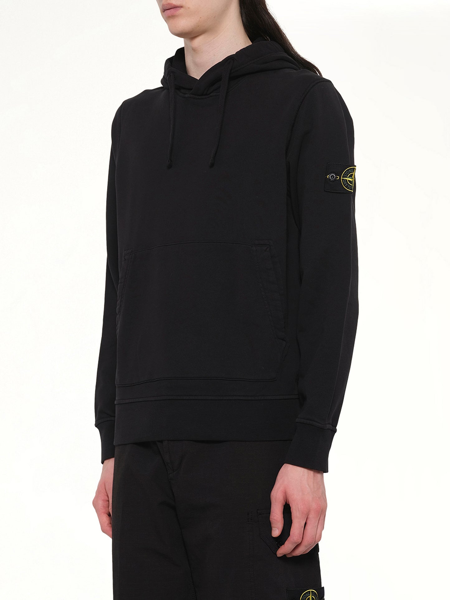 6100062 Cotton Fleece Hoodie in Black