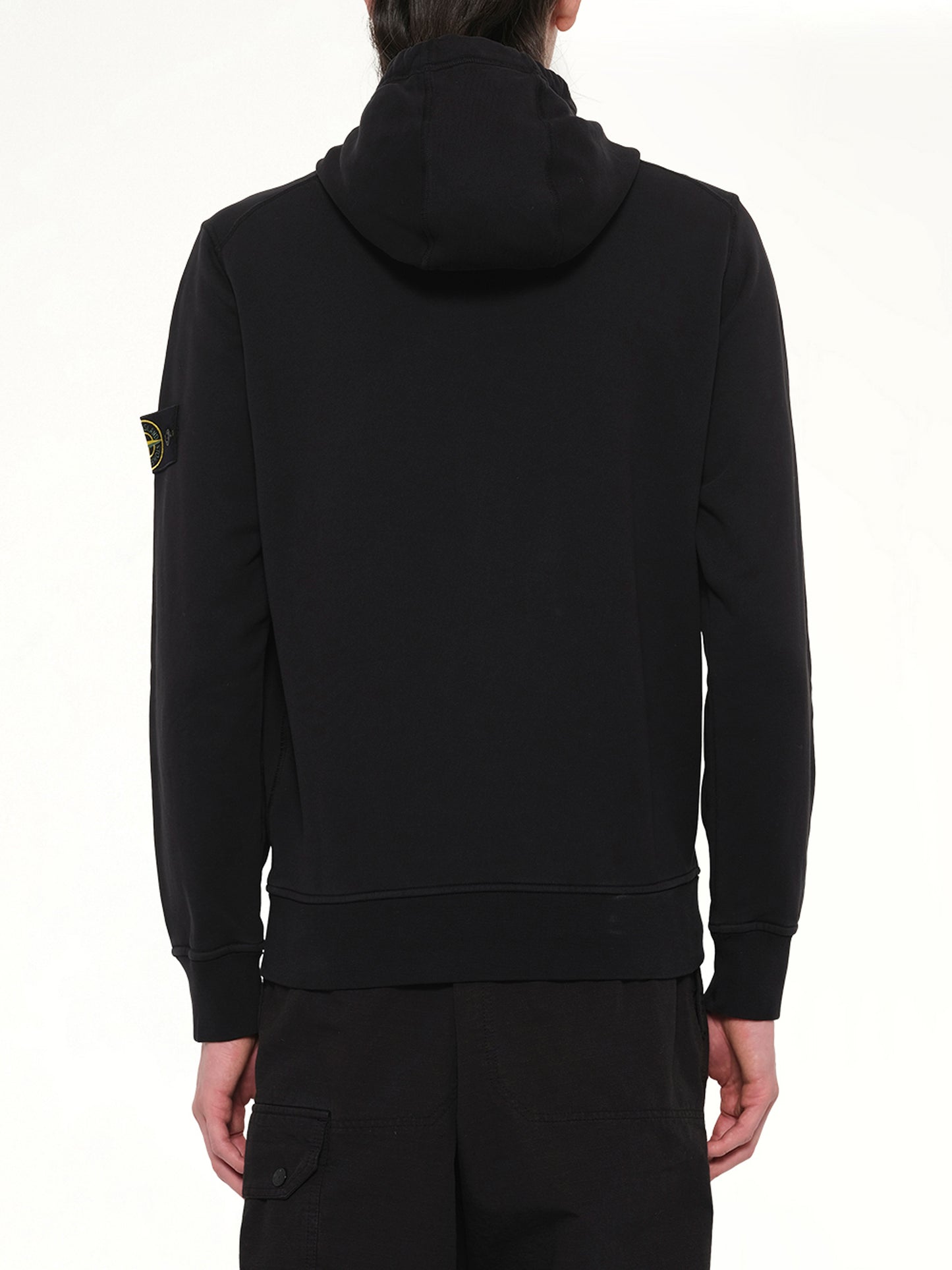6100062 Cotton Fleece Hoodie in Black