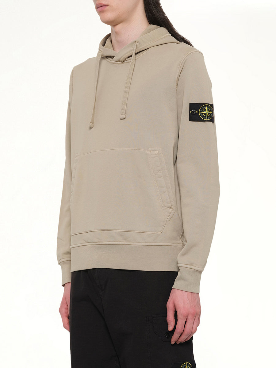 610006 Cotton Fleece Hoodie in Desert
