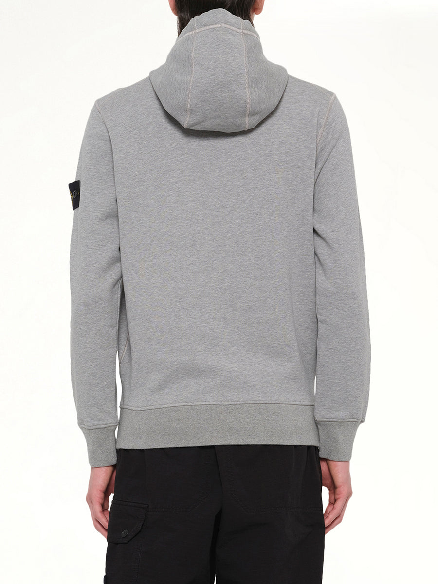 6100062 Organic Cotton Hoodie in Melange Grey