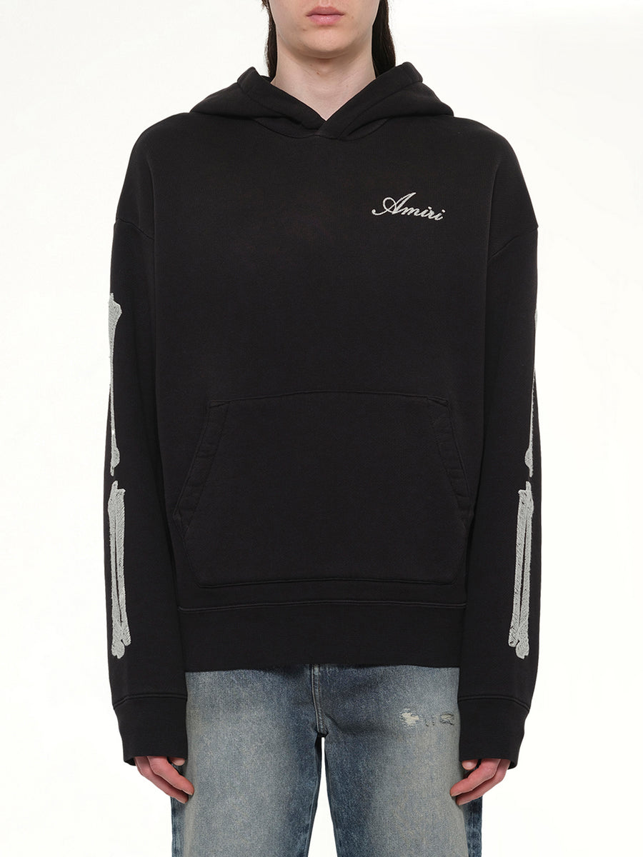 Bones Oversized Hoodie in Black