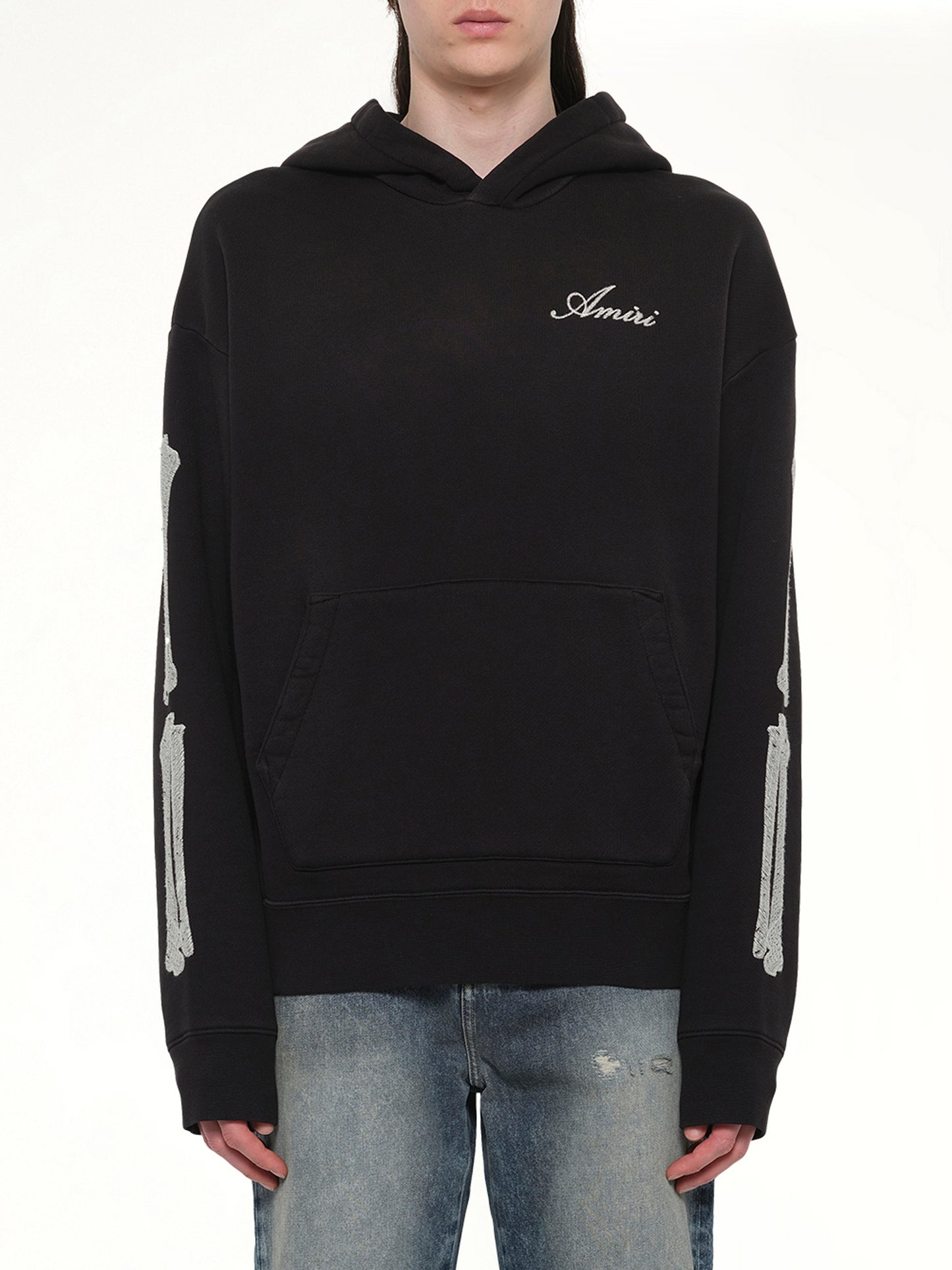 Bones Oversized Hoodie in Black