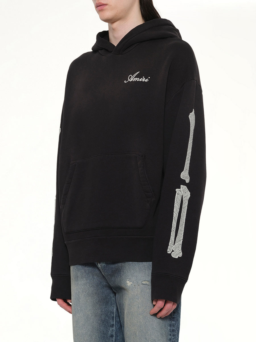 Bones Oversized Hoodie in Black