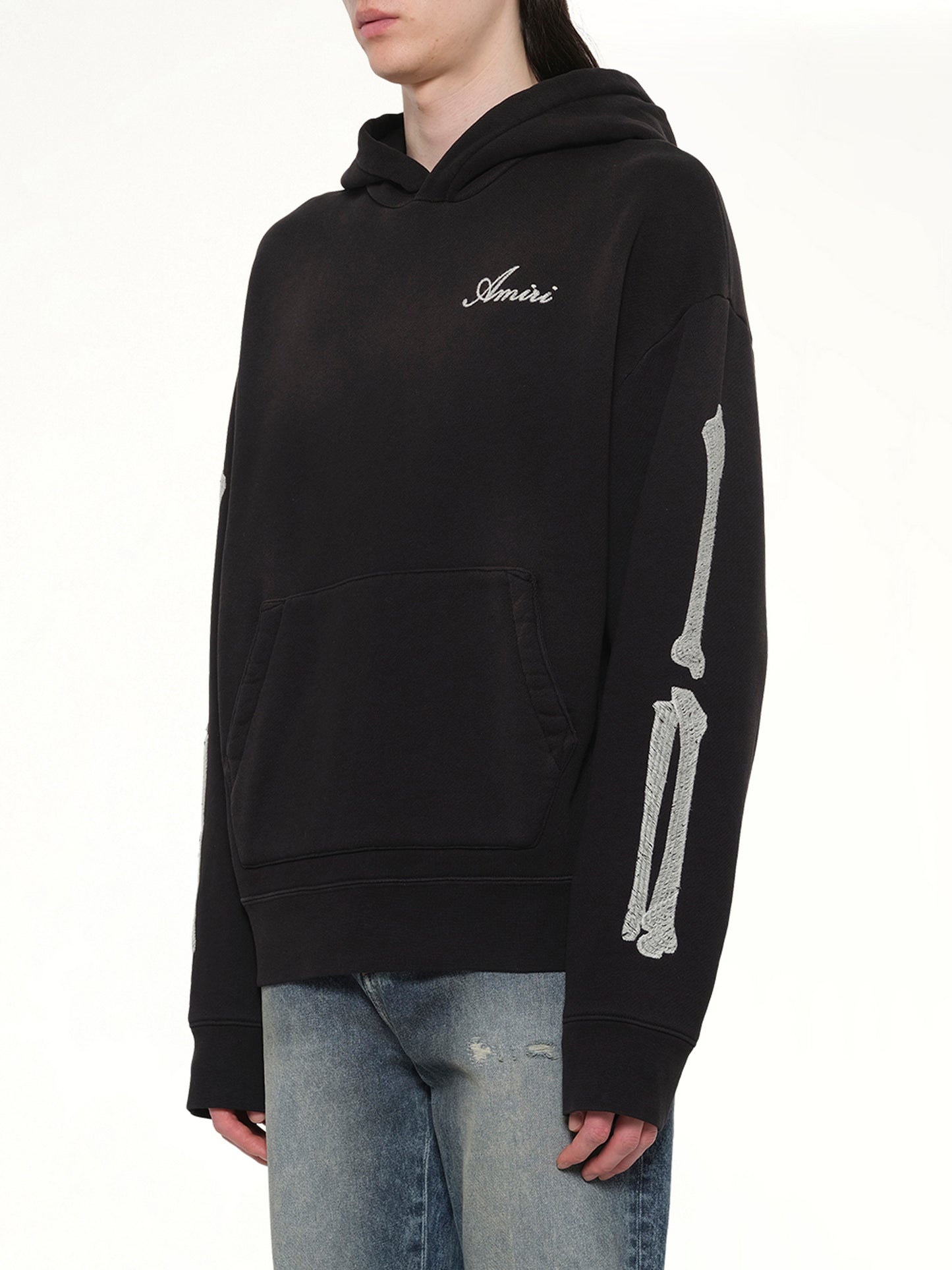 Bones Oversized Hoodie in Black