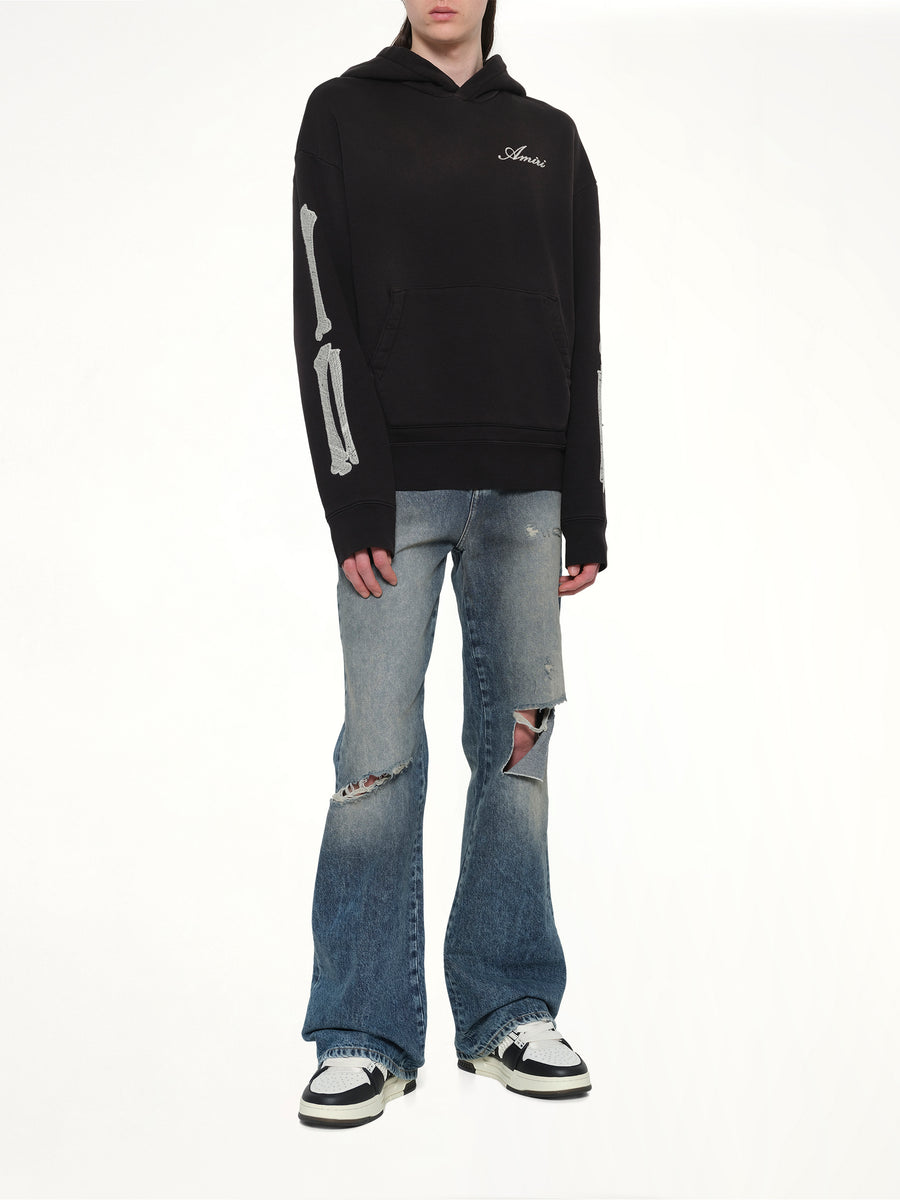 Bones Oversized Hoodie in Black