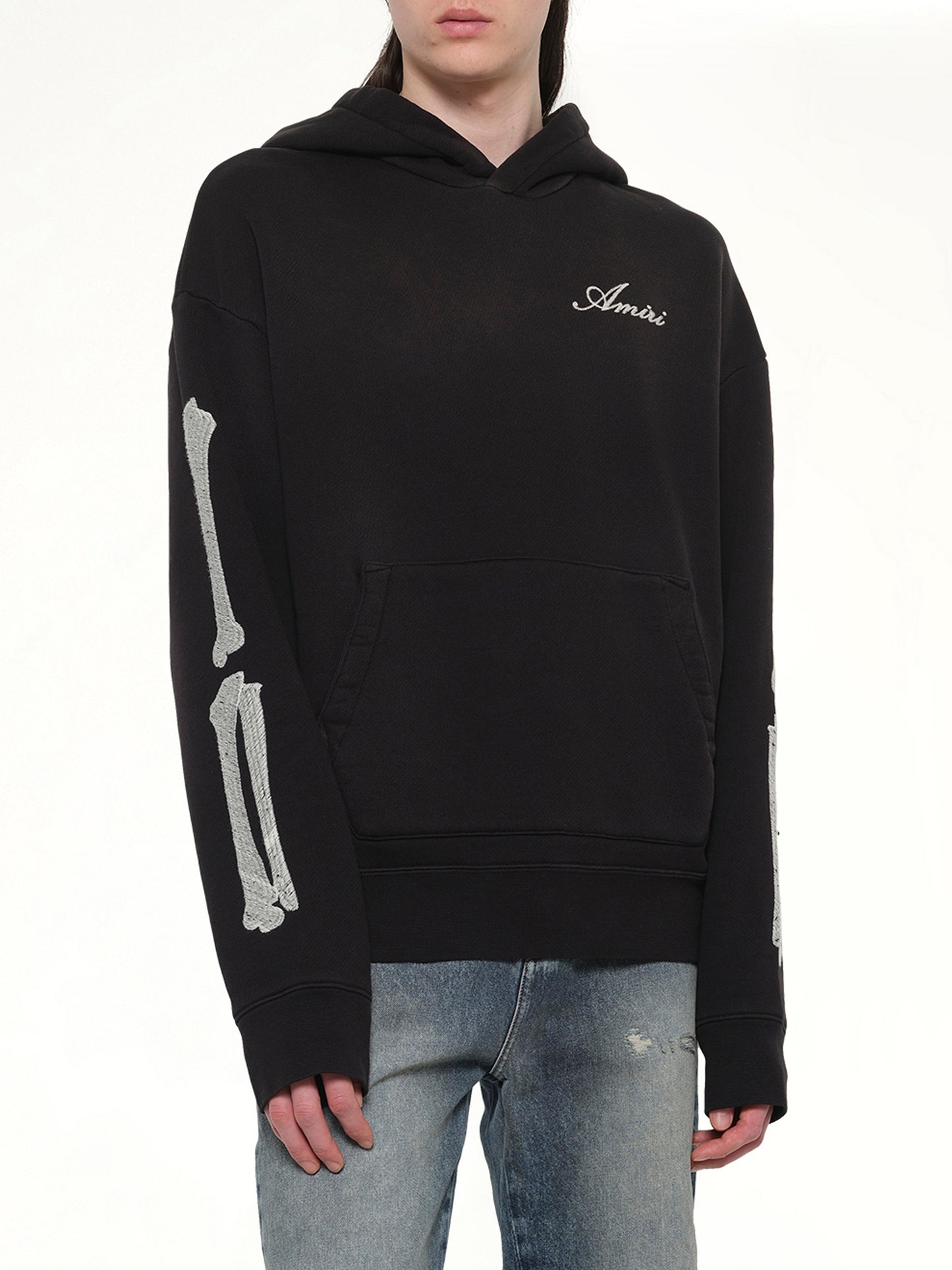 Bones Oversized Hoodie in Black