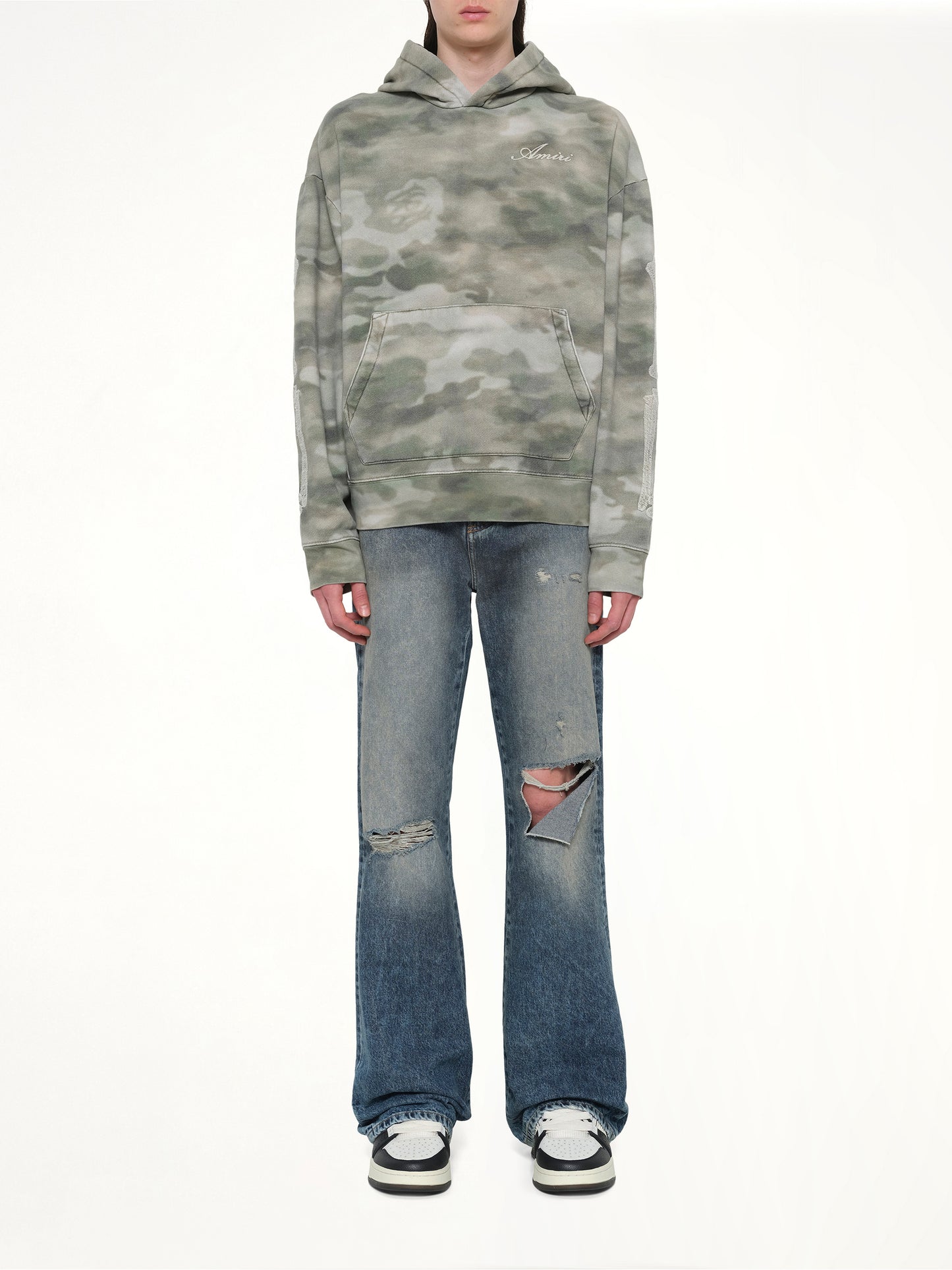 Bones Oversized Hoodie in Camo