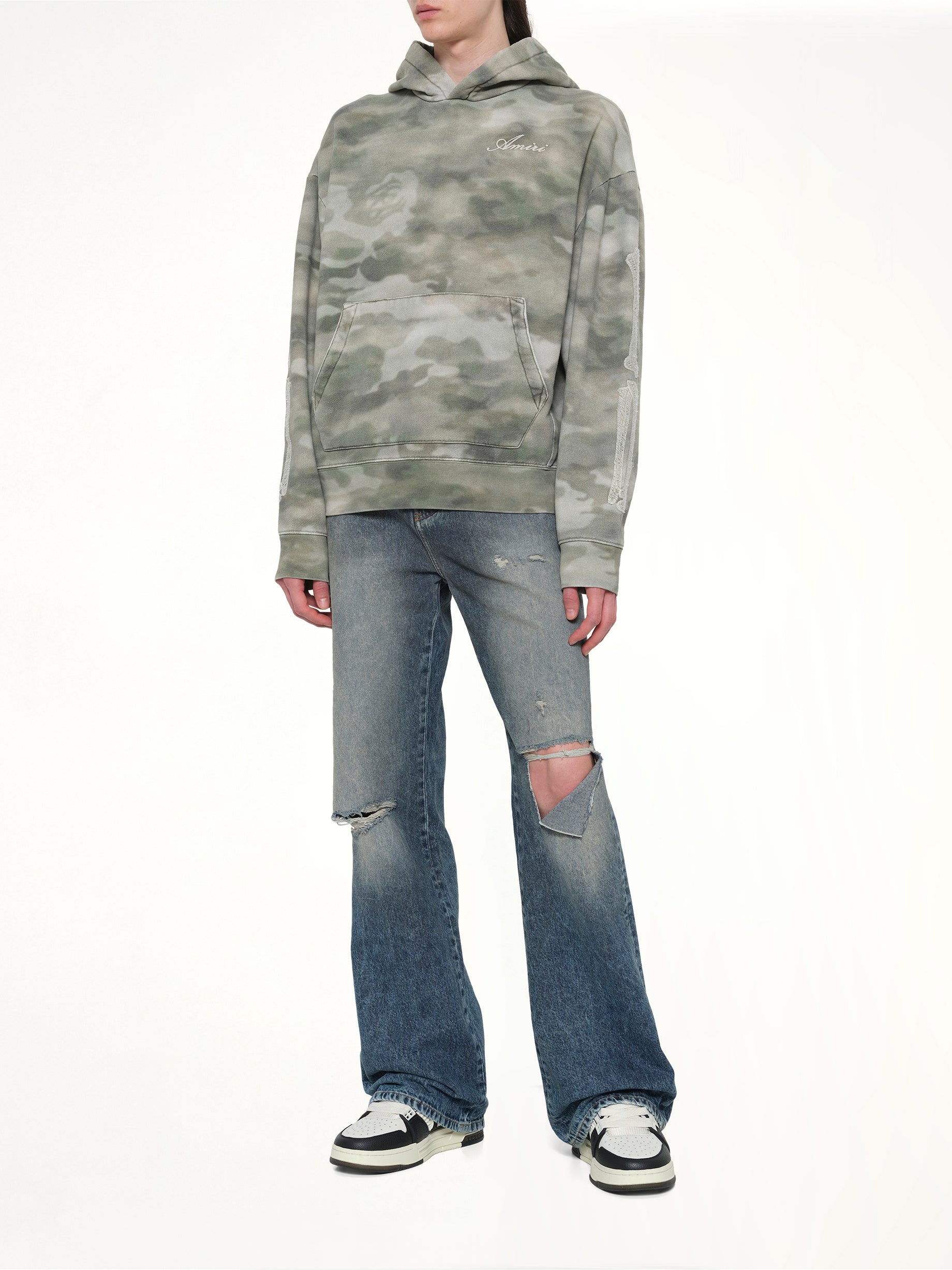 Bones Oversized Hoodie in Camo