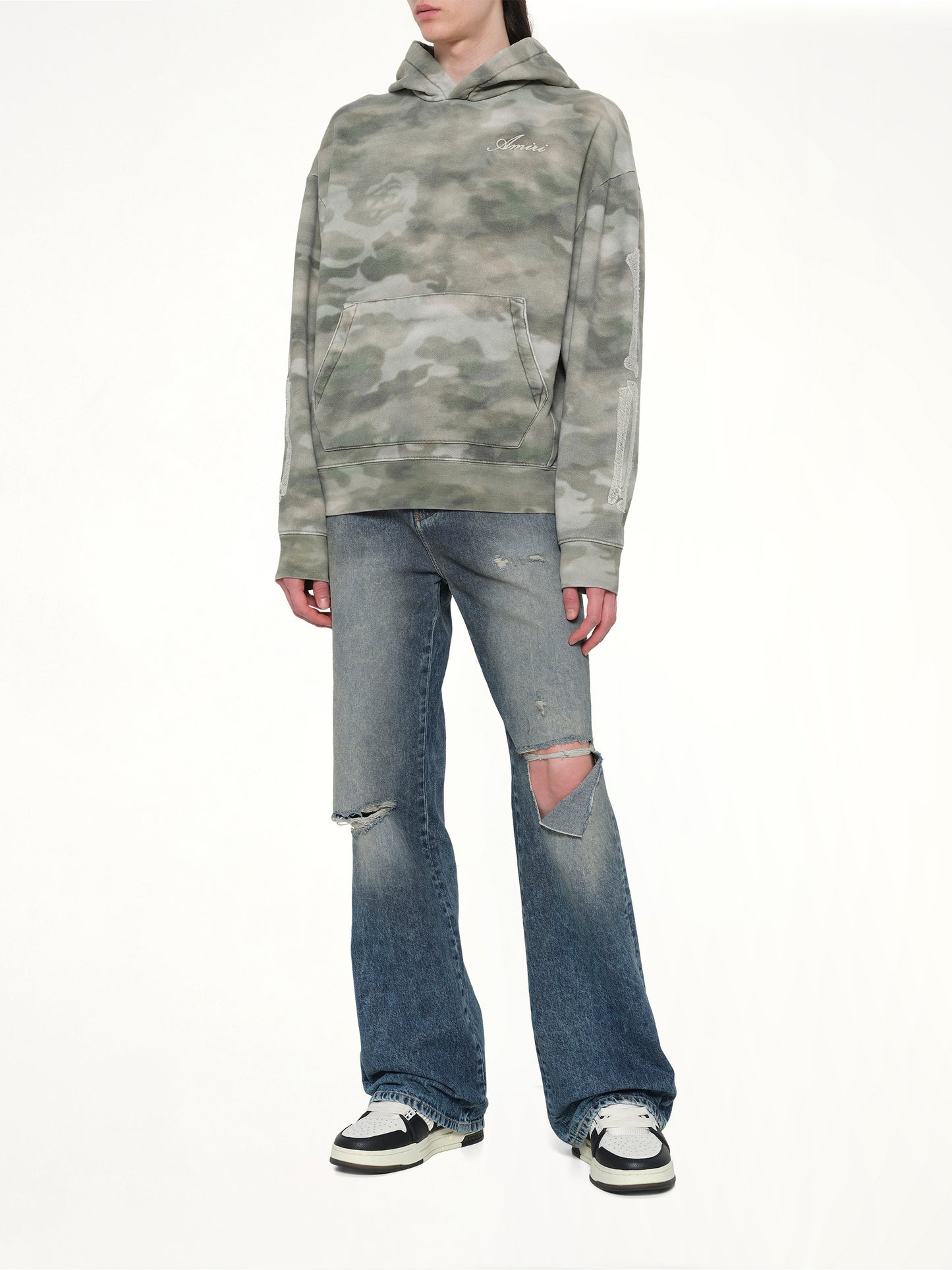 Bones Oversized Hoodie in Camo