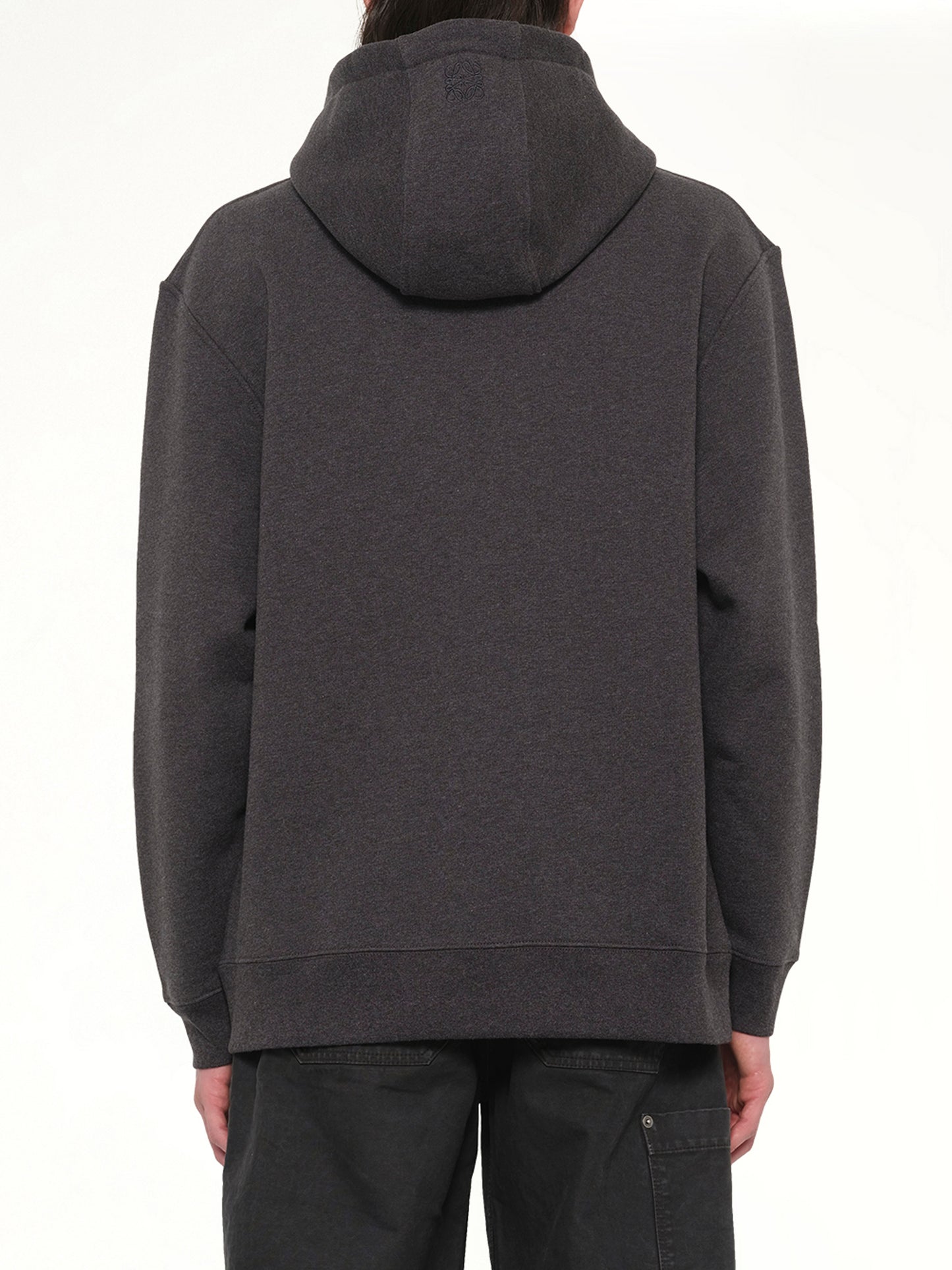 Louis Wain Hoodie in Dark Grey Melange