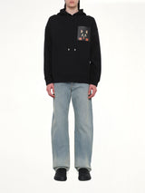 Louis Wain Relaxed Hoodie in Black