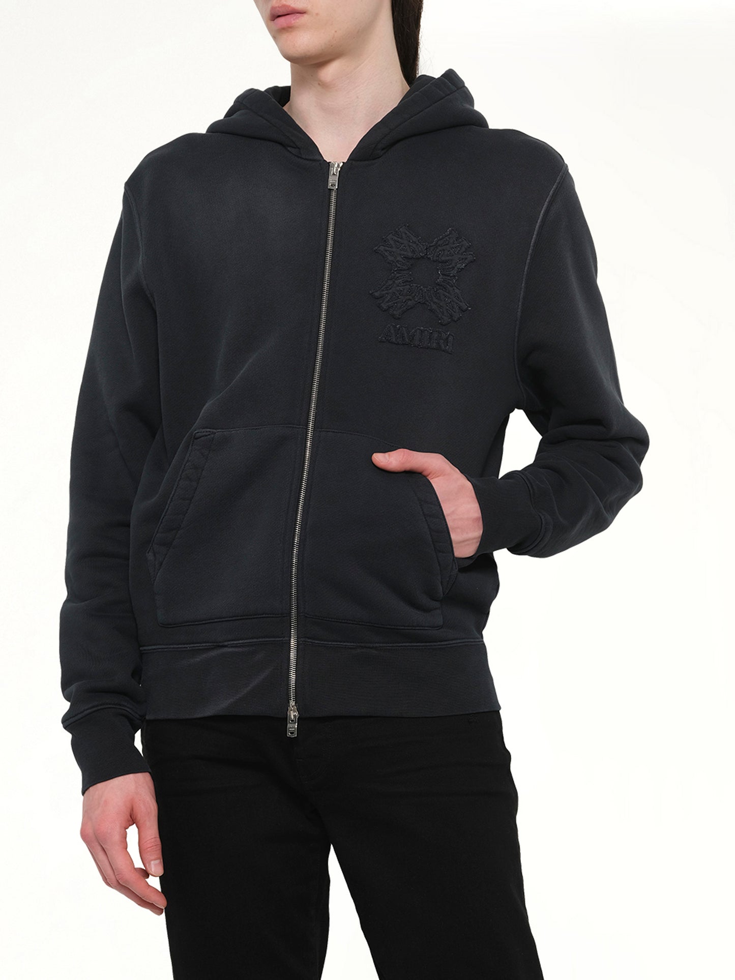 MA Quad Zip Hoodie in Black