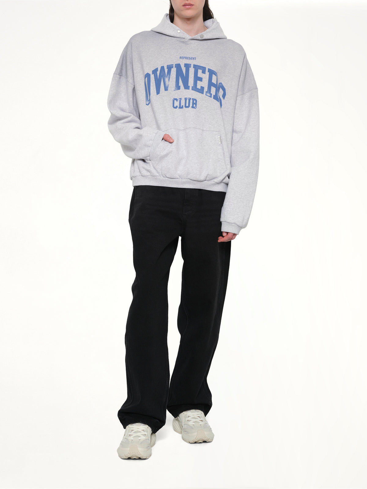 Represent Owners Club 喷溅冰灰混色连帽衫