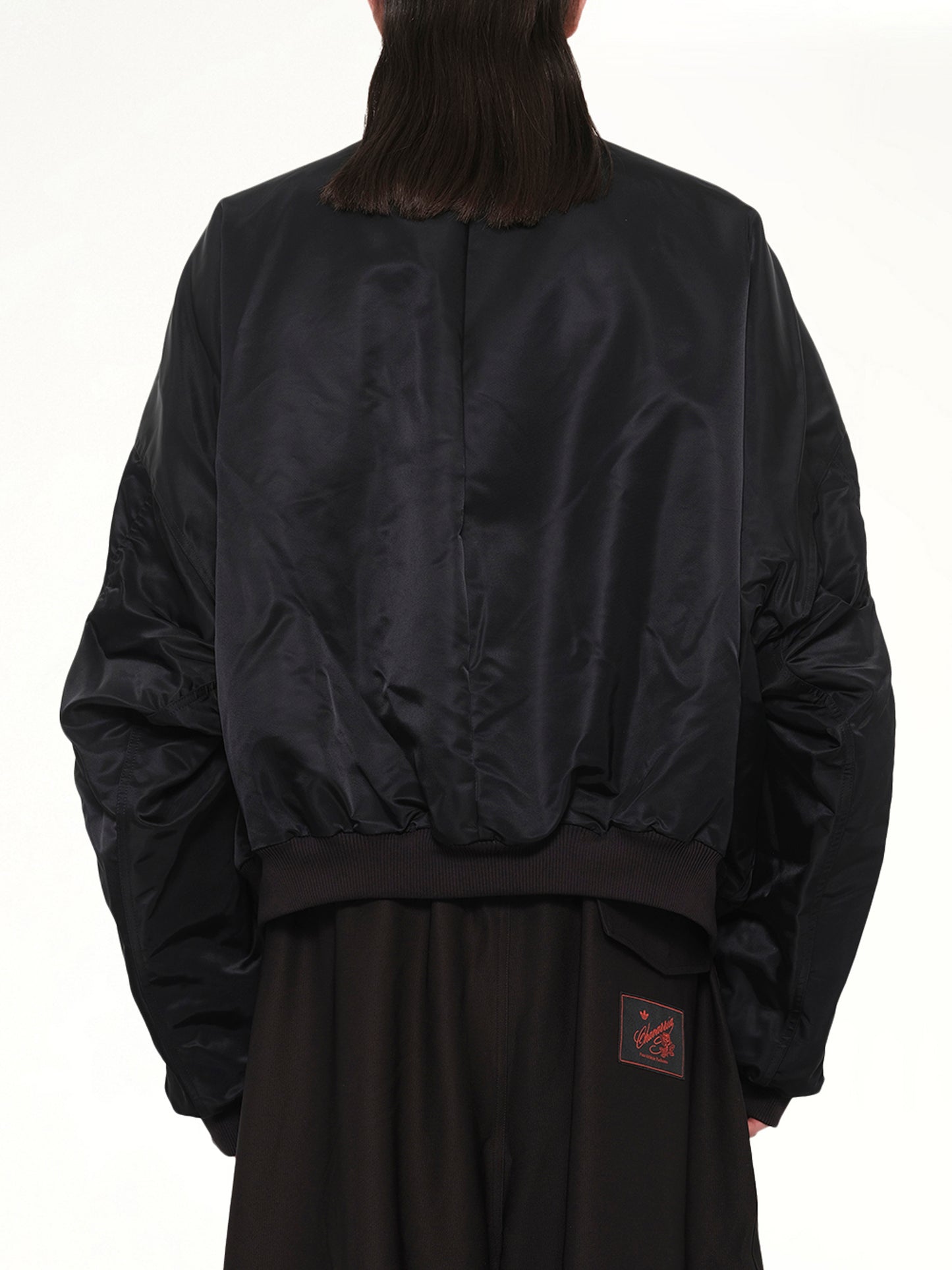 Adidas X Chavarria Satin Bomber Jacket in Black