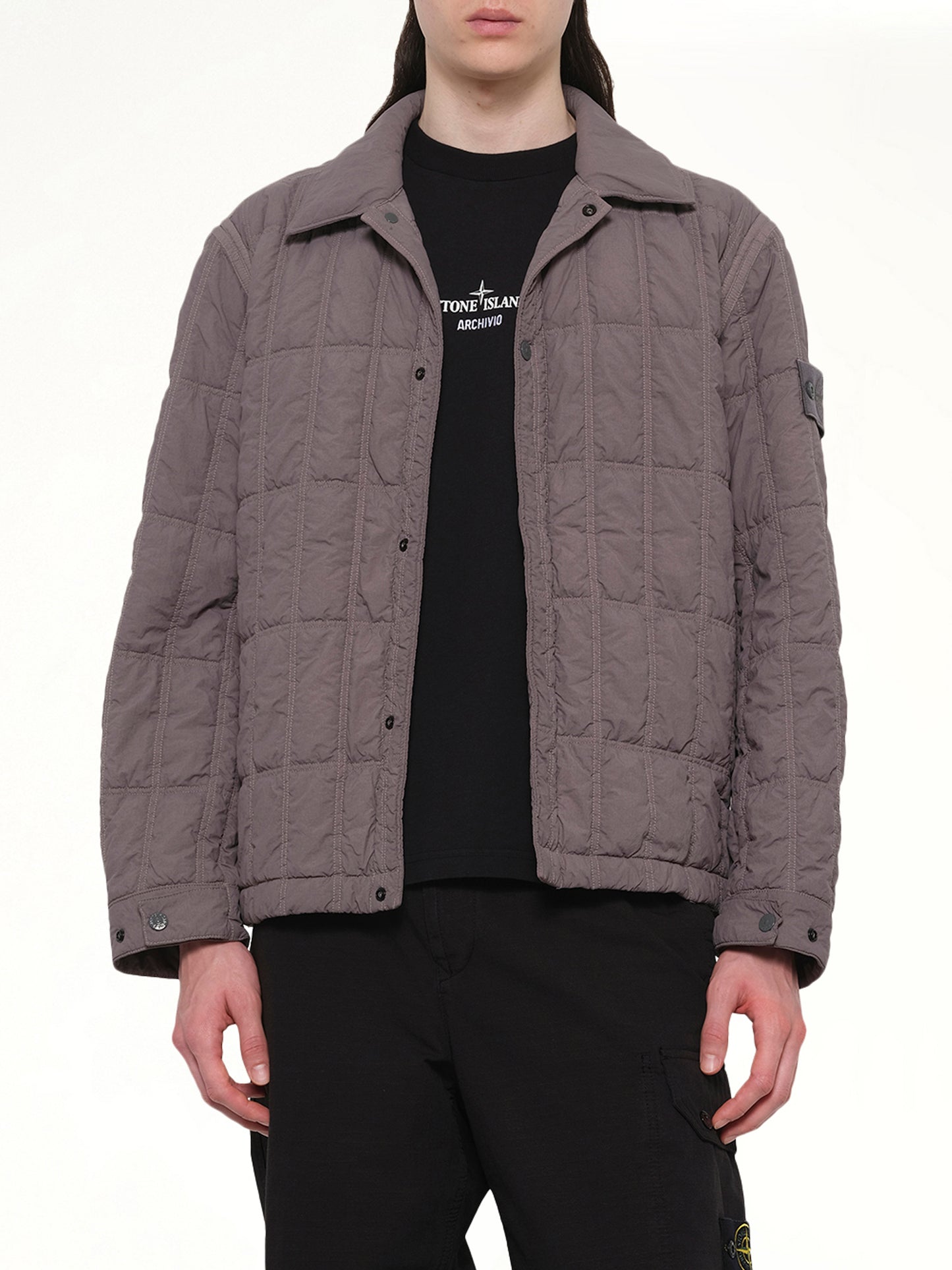 410009 Nylon Smerigliato Jacket in Dark Grey