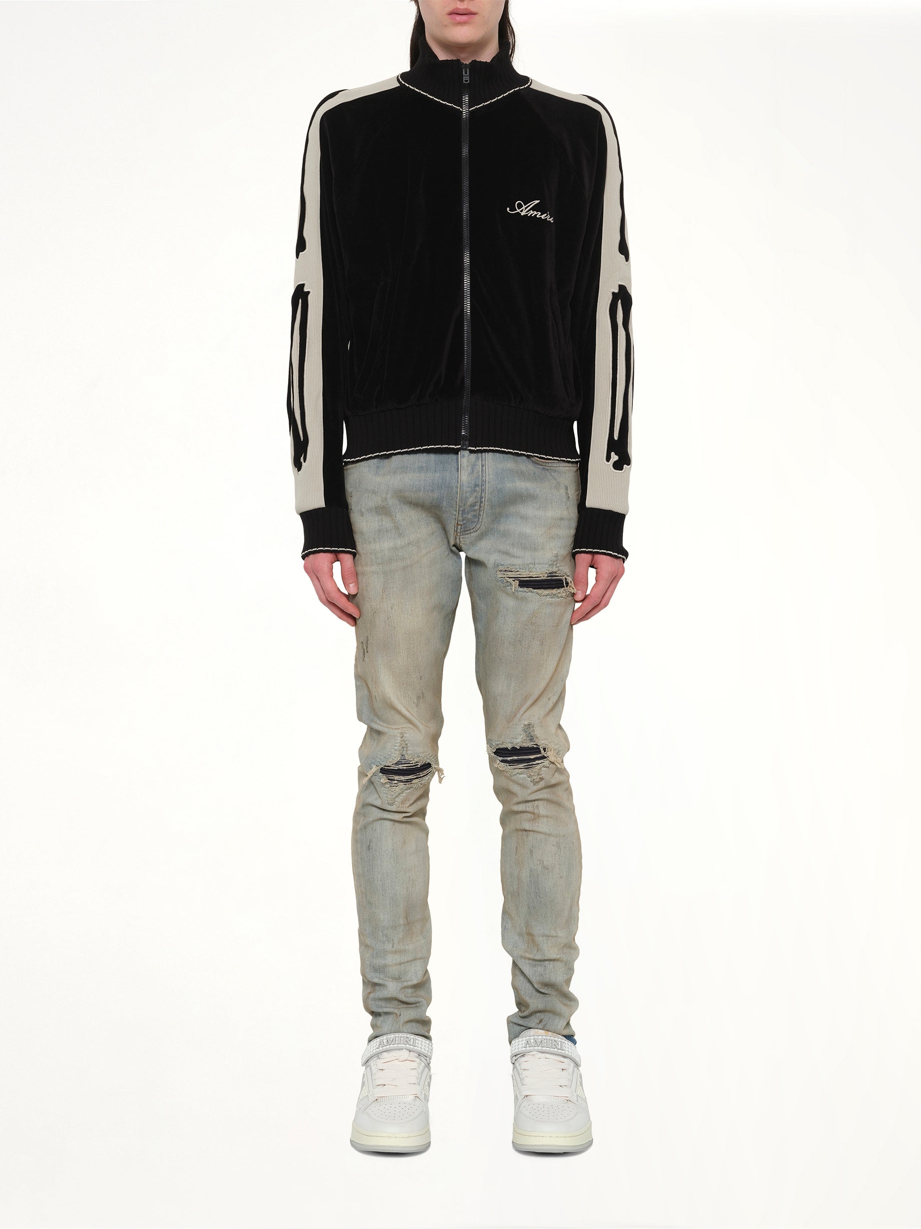 Bones Track Jacket in Black