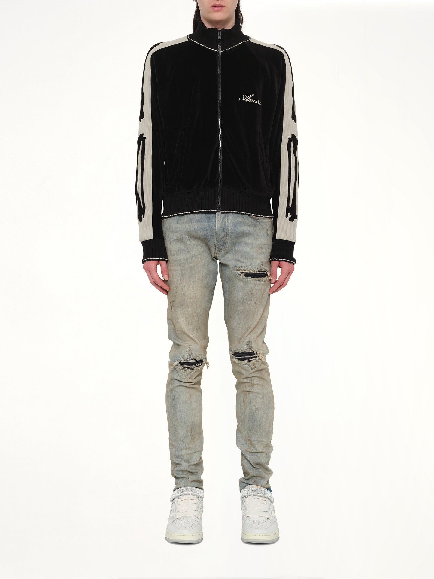 Bones Track Jacket in Black