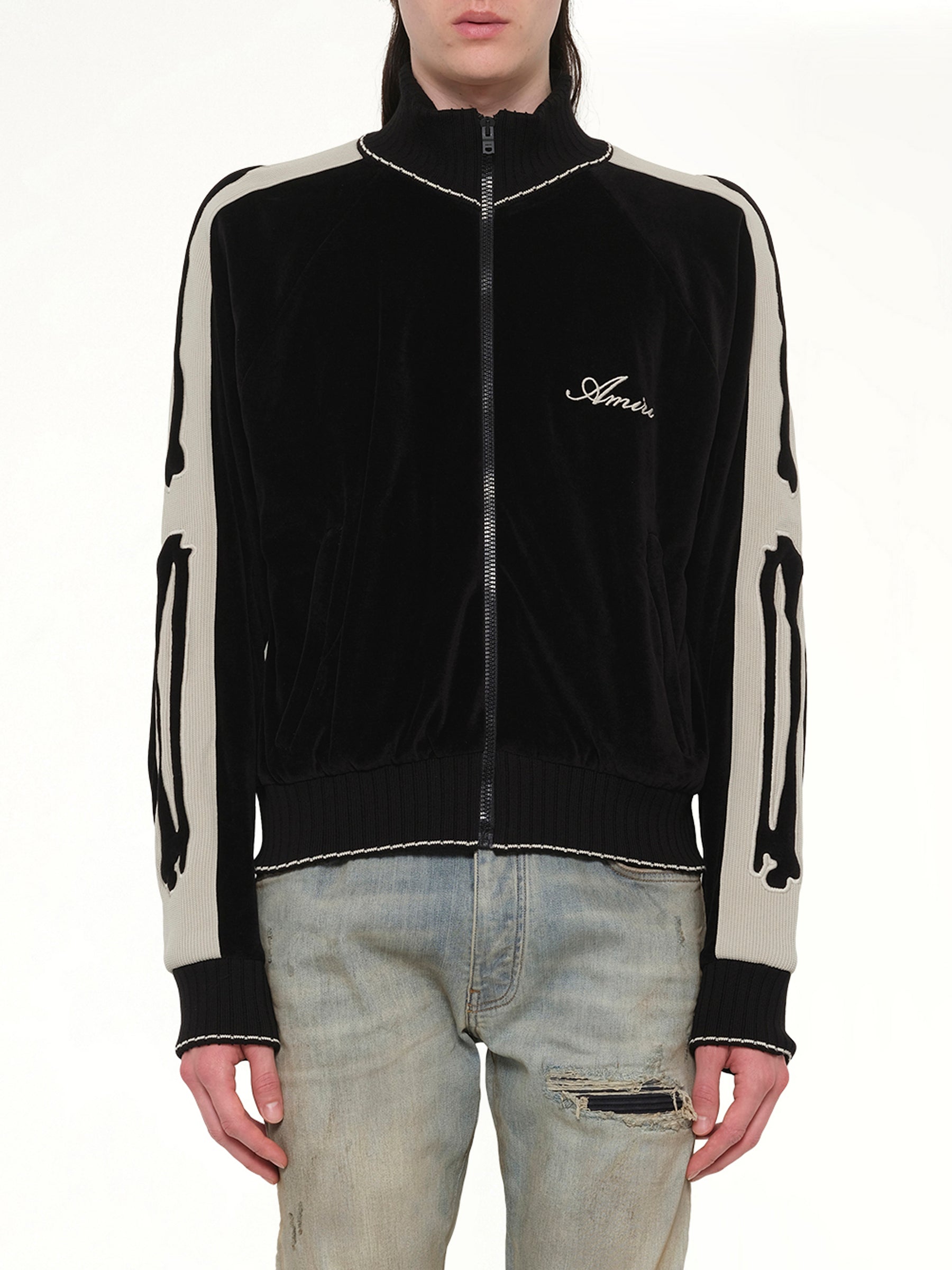 Bones Track Jacket in Black