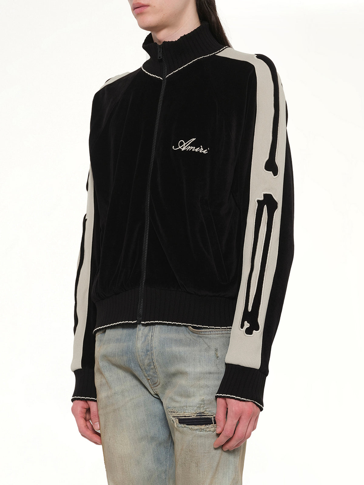 Bones Track Jacket in Black