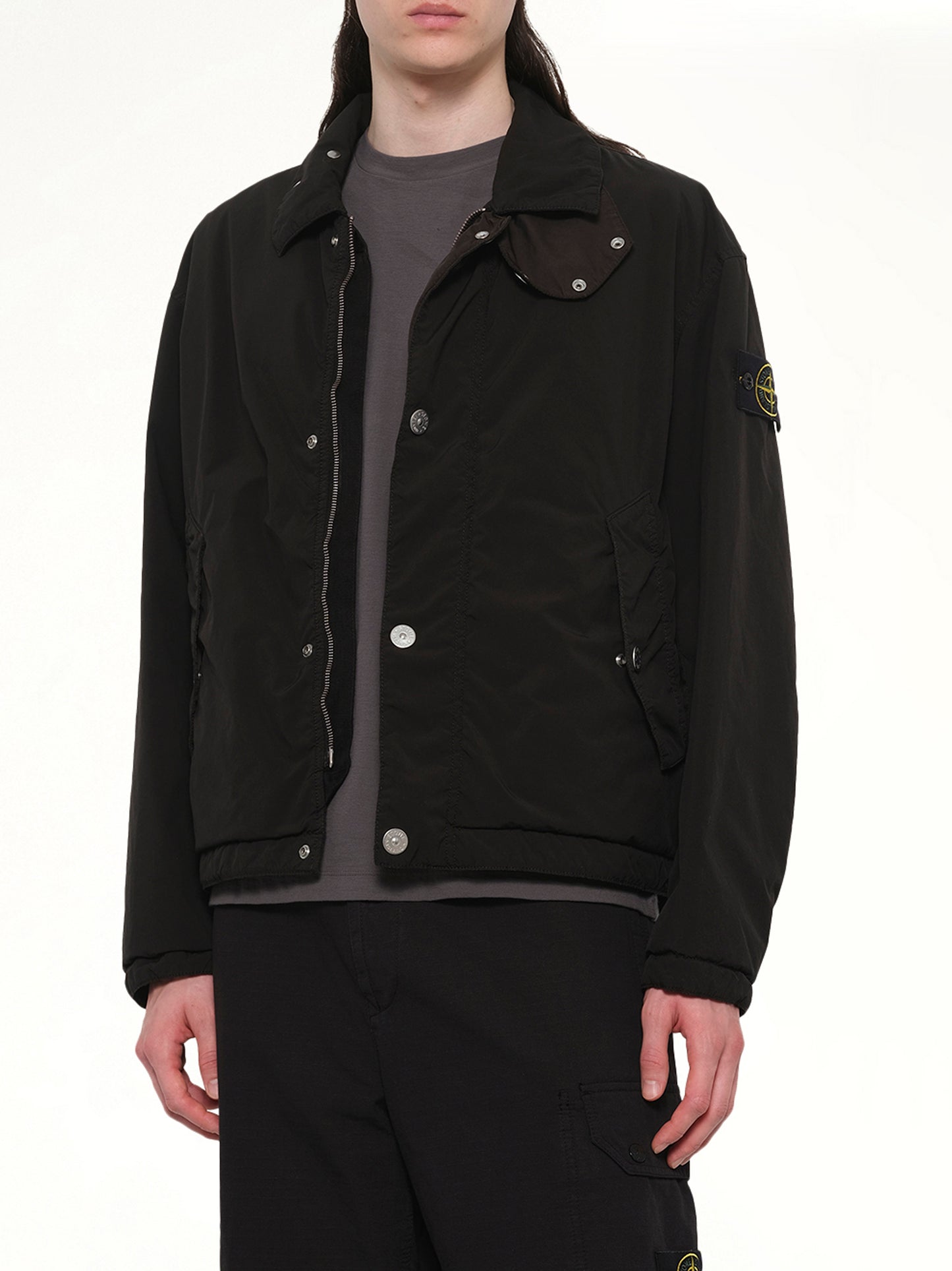 Q10001 Light Outerwear Jacket in Black