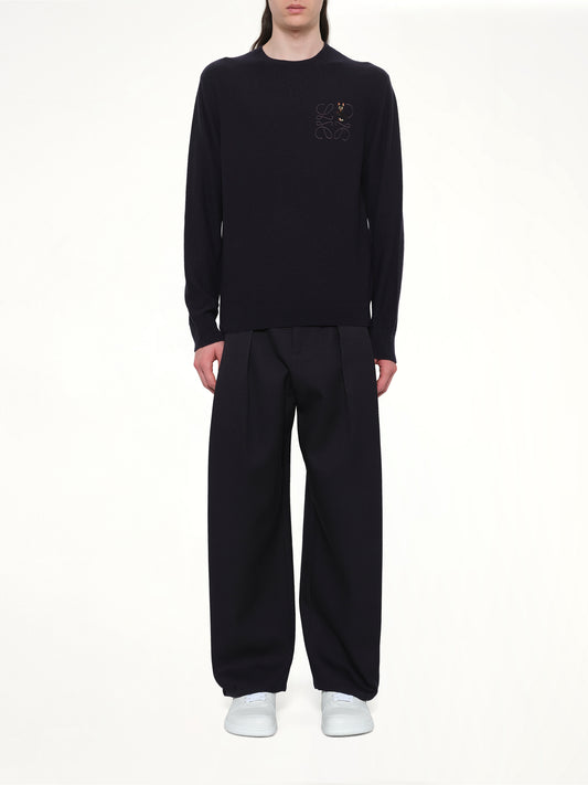 Knit Sweater in Dark Navy Blue