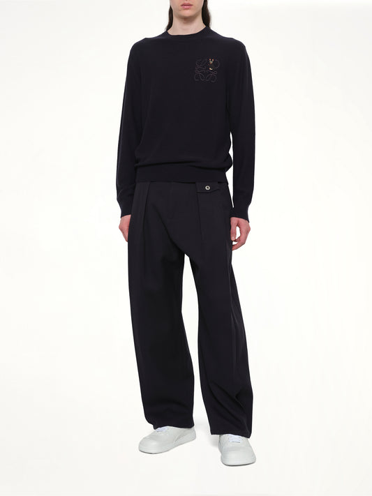 Knit Sweater in Dark Navy Blue