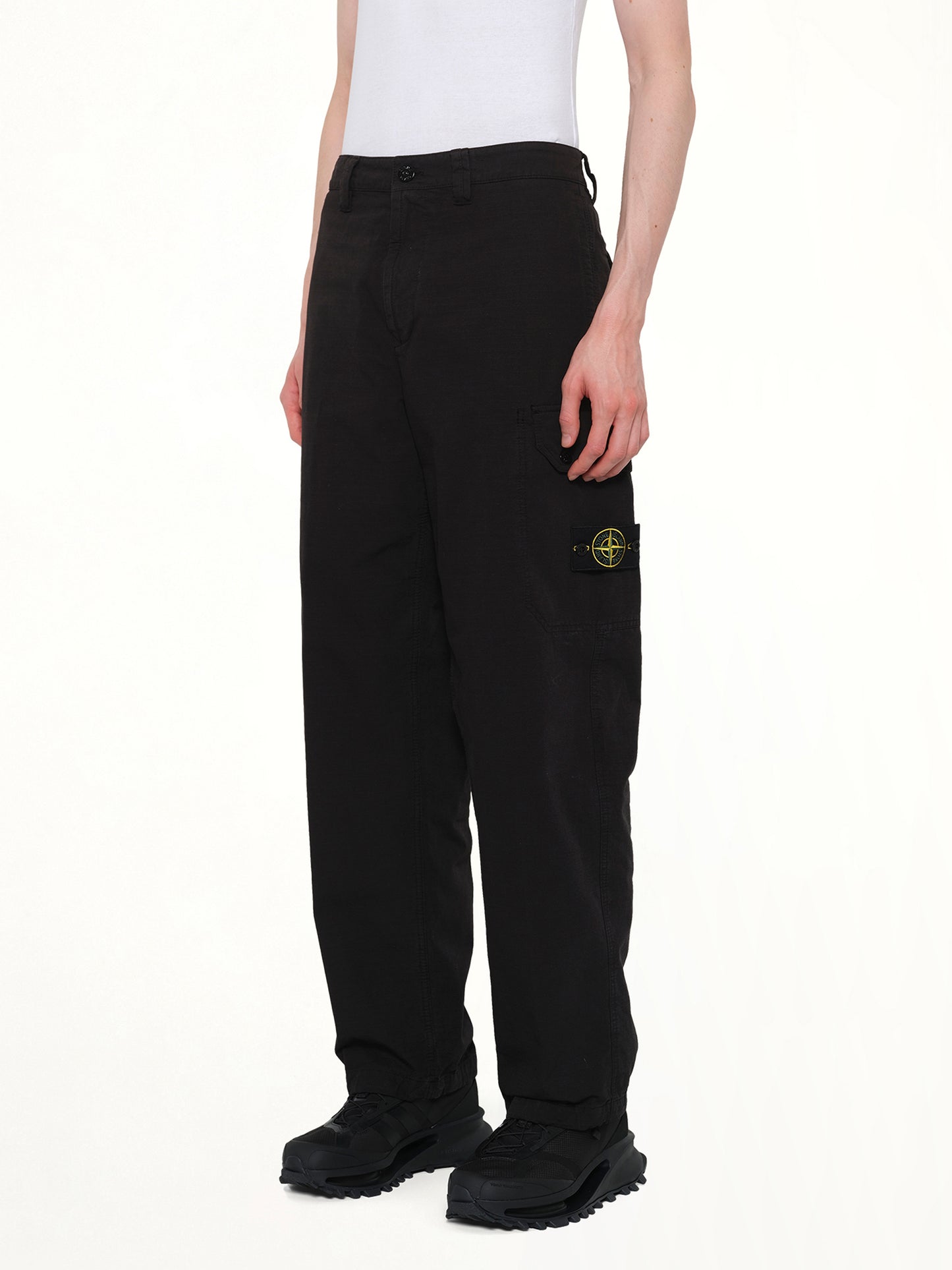 3100011 Organic Cotton Ripstop Trousers in Black
