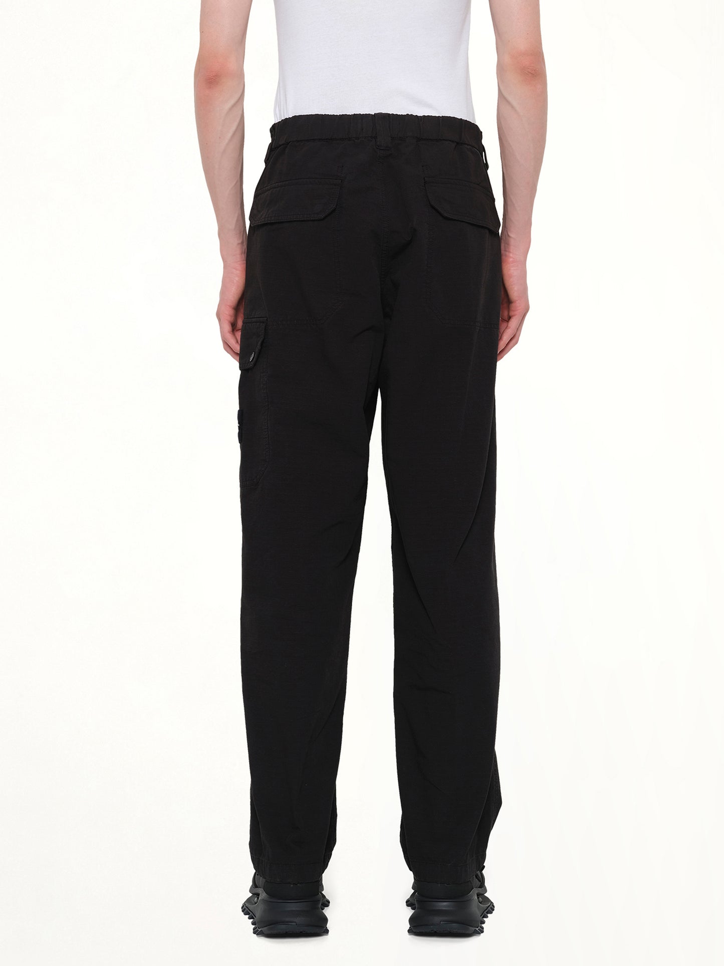 3100011 Organic Cotton Ripstop Trousers in Black