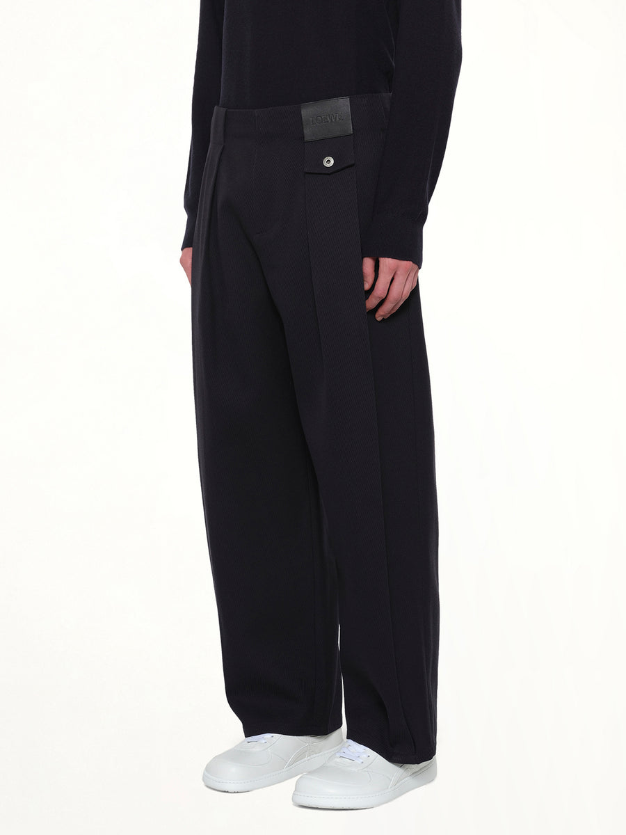 Belted Trouser AF in Dark Navy Blue