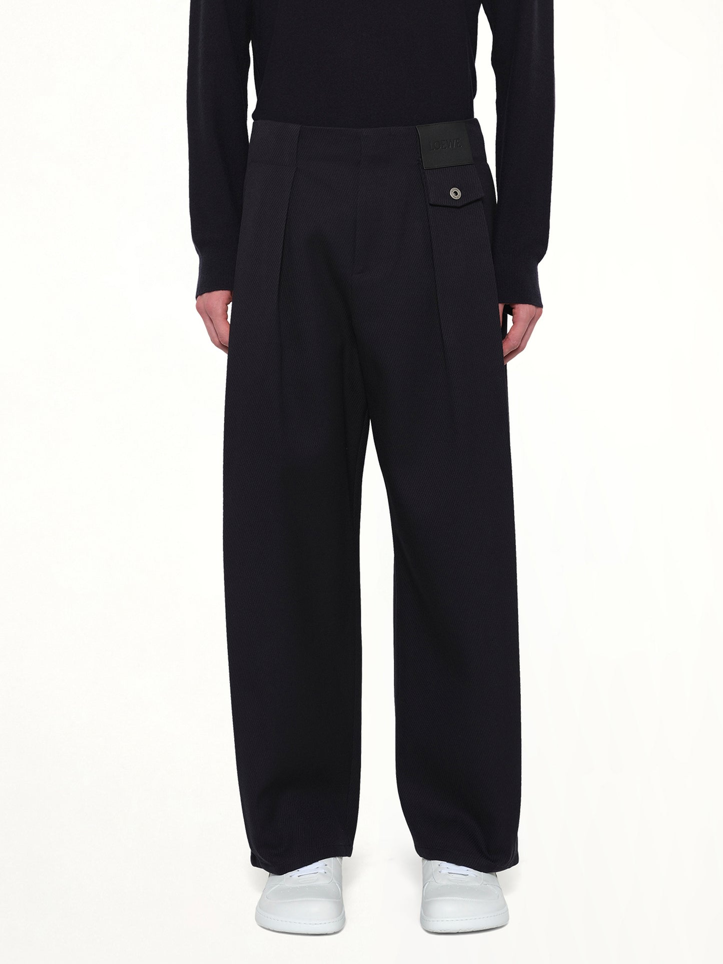 Belted Trouser AF in Dark Navy Blue