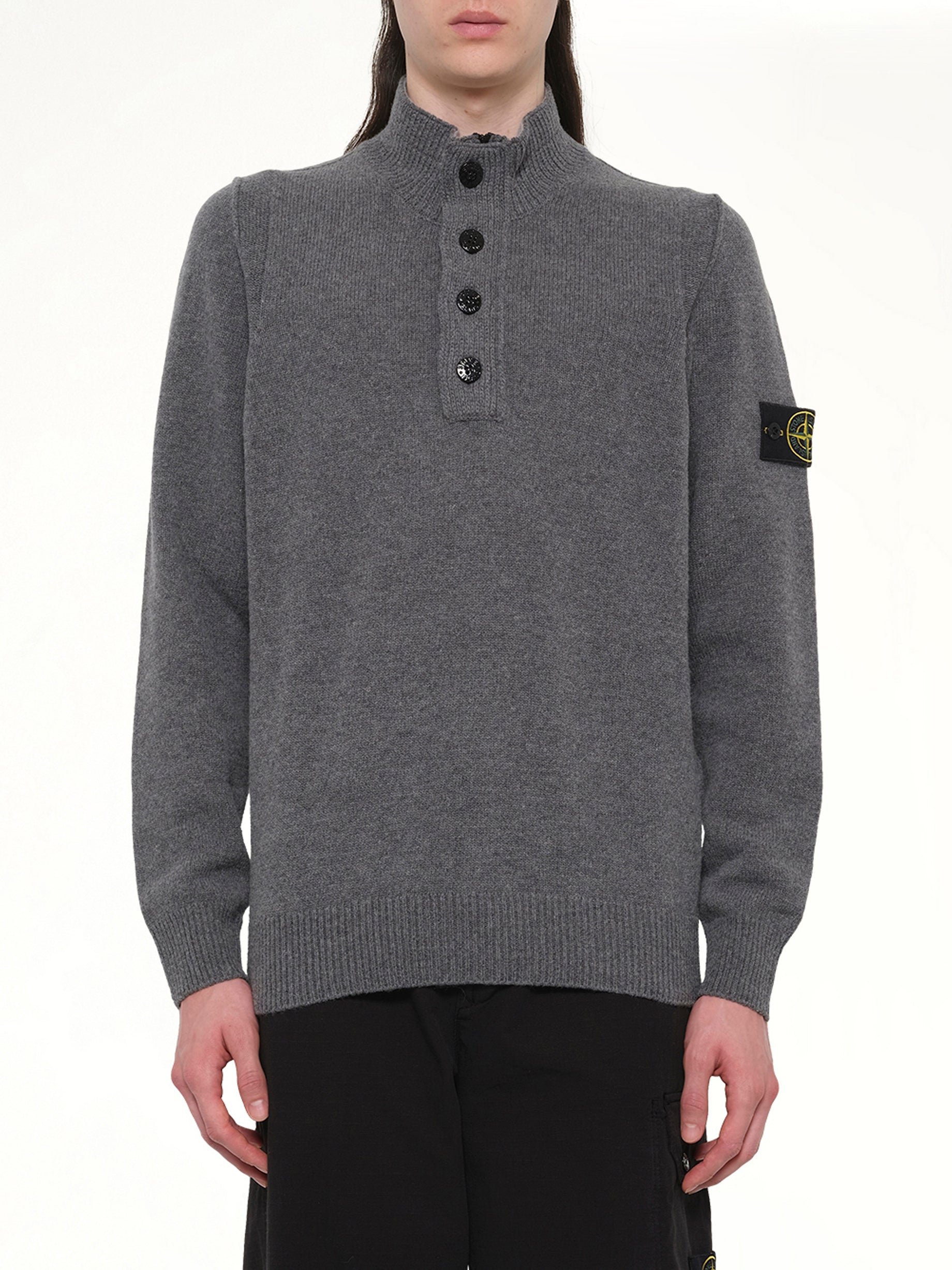 510004 Lambs Wool LS Polo in Cement Melange