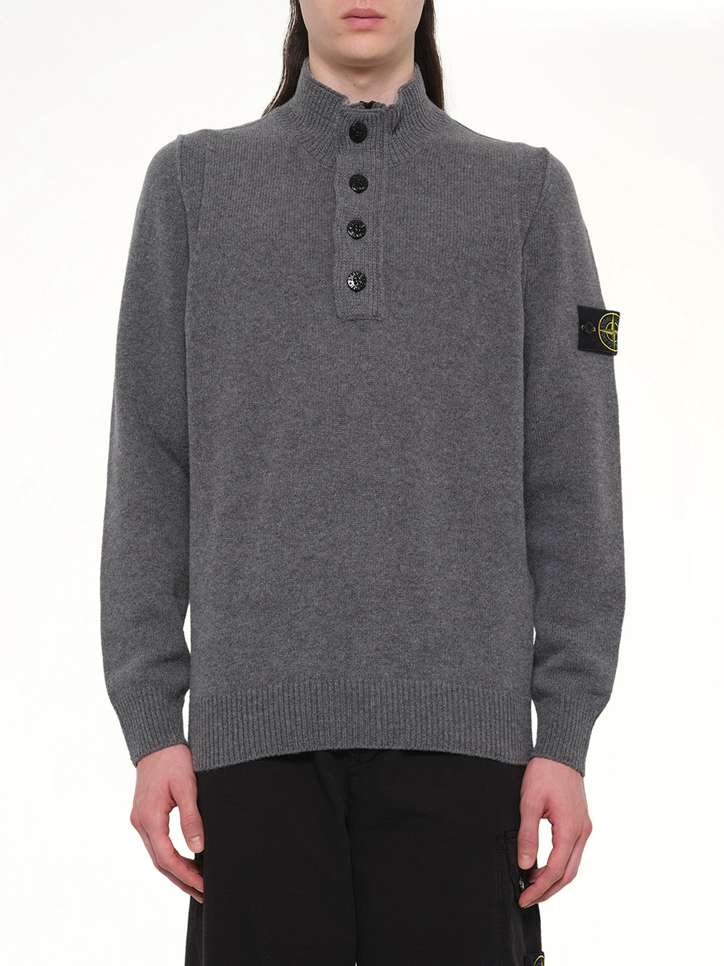 510004 Lambs Wool LS Polo in Cement Melange