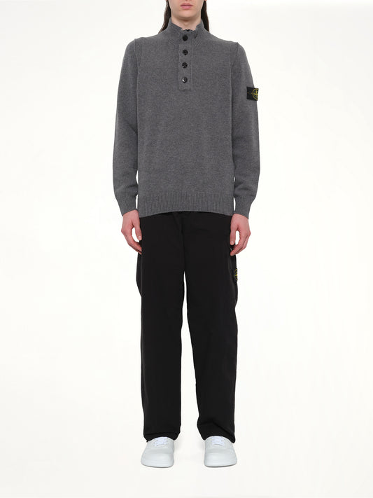 510004 Lambs Wool LS Polo in Cement Melange